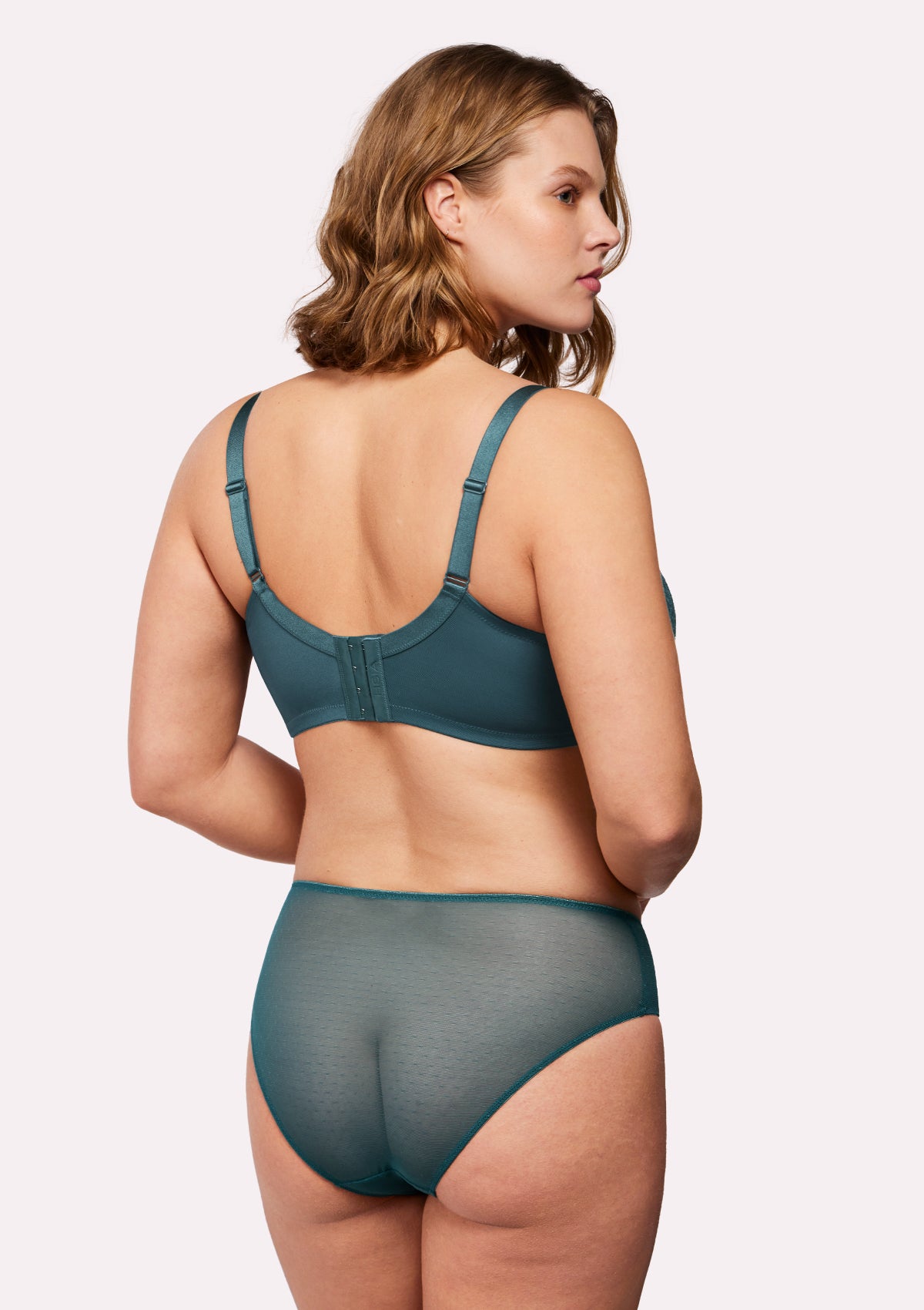 (Cardi B recommends)HSIA Enchante Lace Soft Mesh Blue Unlined Underwire Bra - HSIA