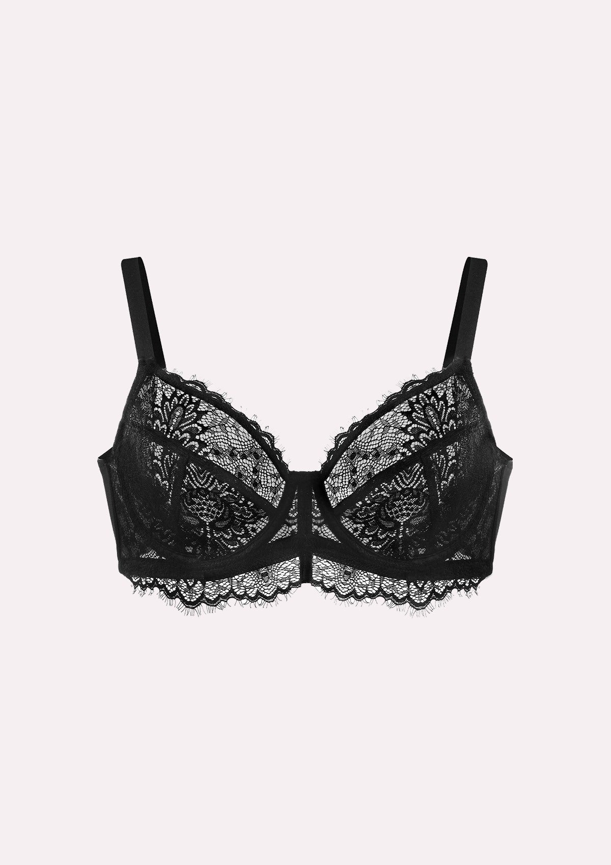 HSIA Black Sunflower Underwire Lace Bra - HSIA