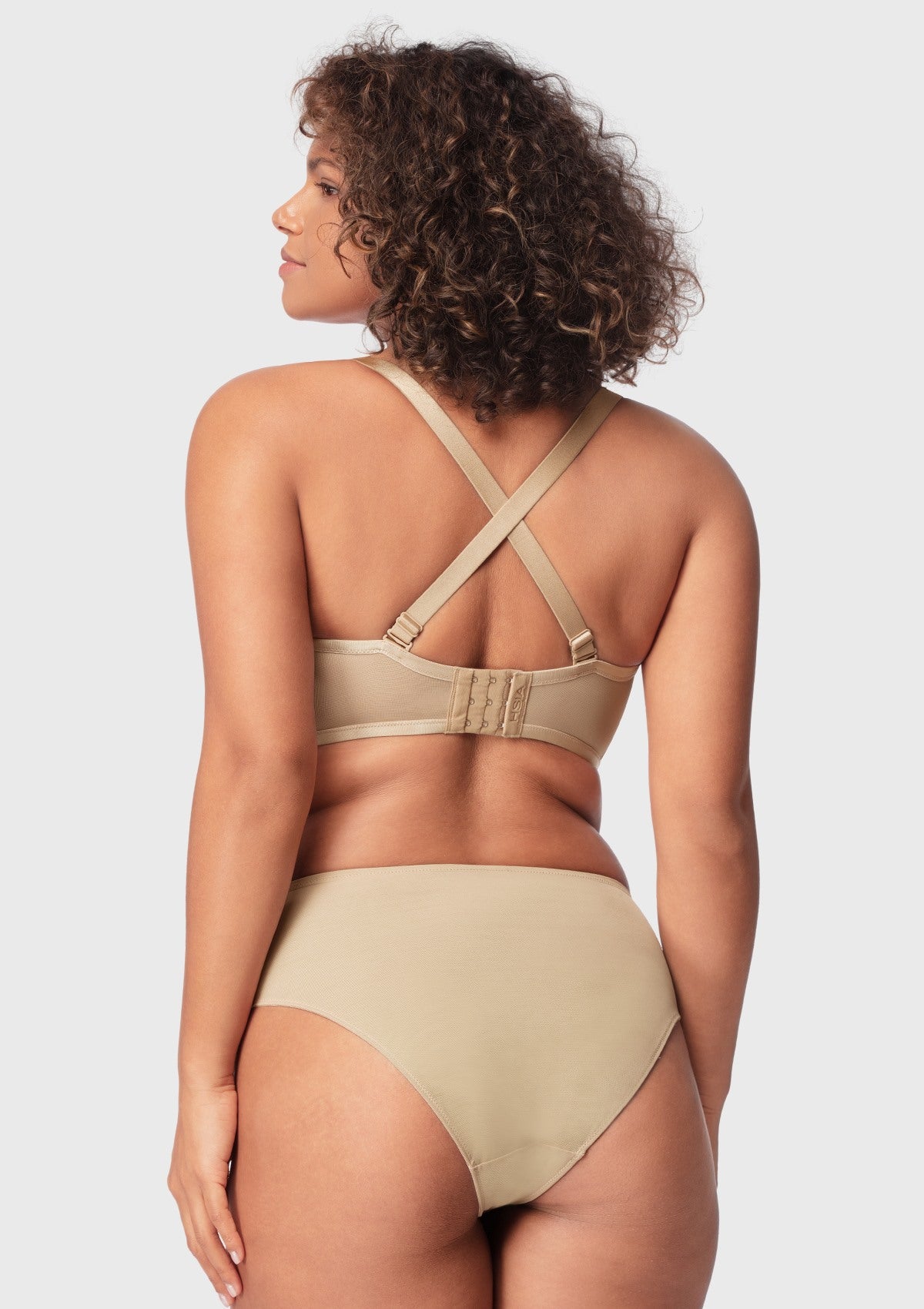 Bella Sheer Mesh Unlined Underwire Strapless Balconette Bra - HSIA