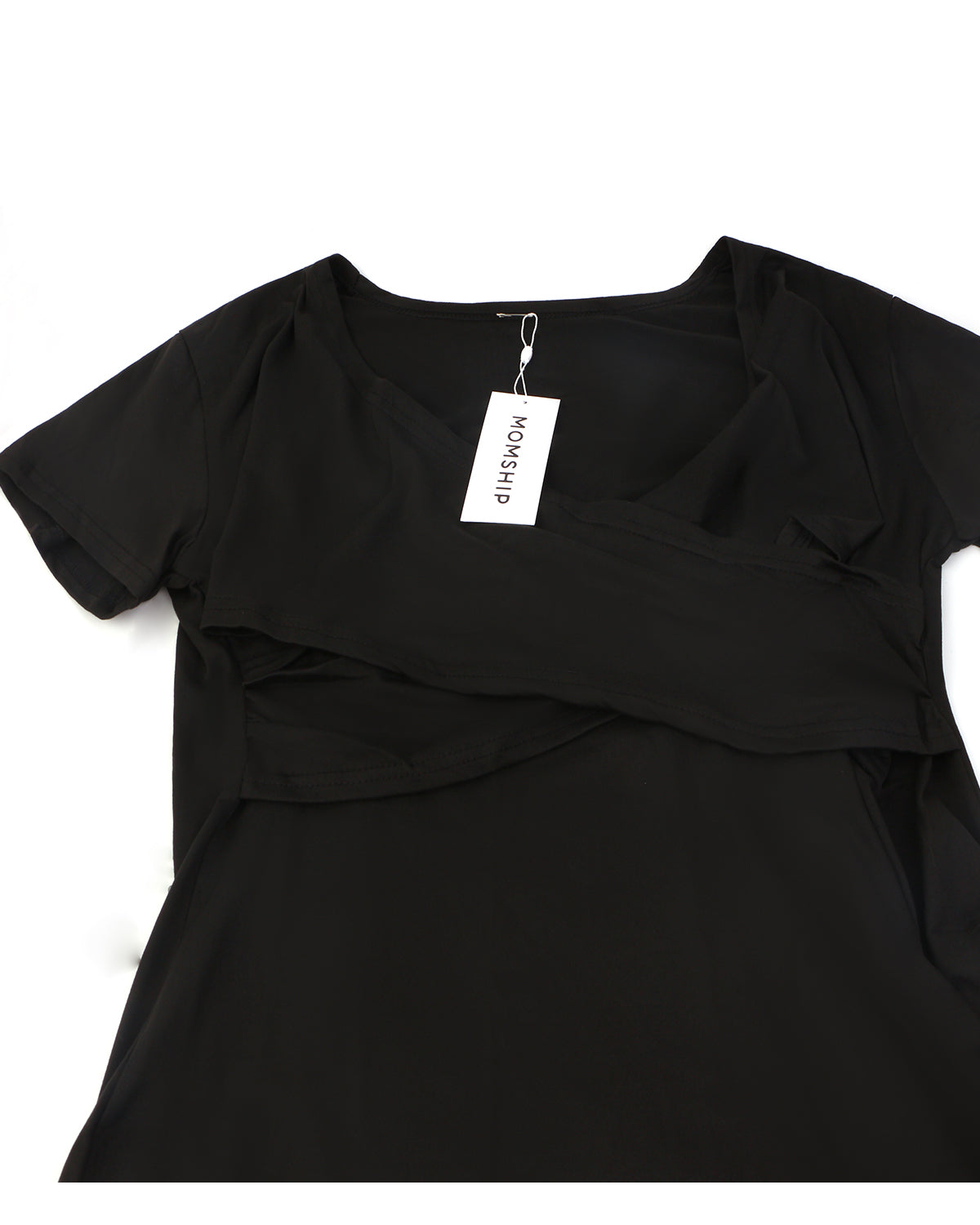 MOMSHIP Maternity Shirt Short Sleeve Nursing Tops - HSIA