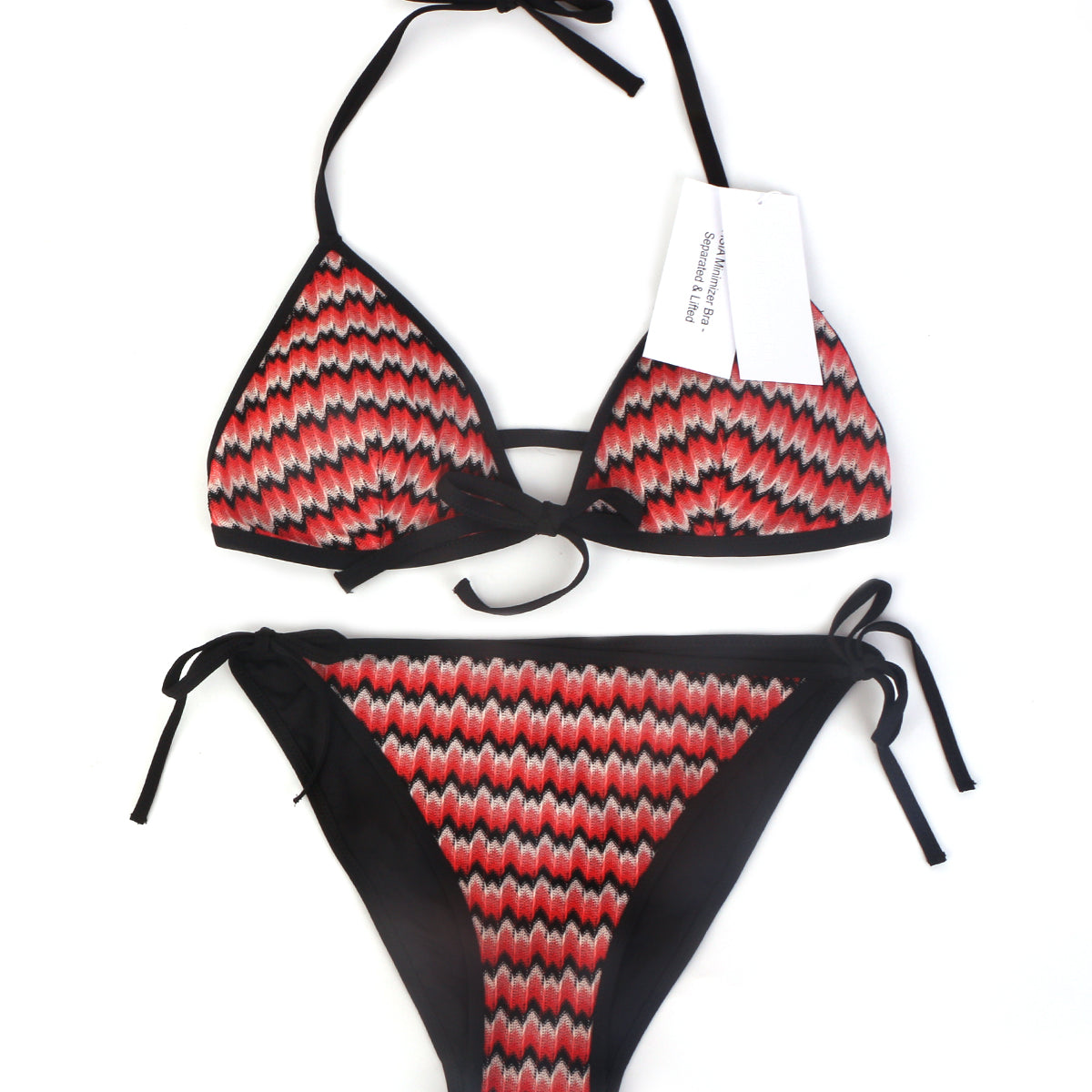 HSIA Minimizer – Separated & Lifted Two Piece Halter Tie Side Bikini Bathing Suit - HSIA
