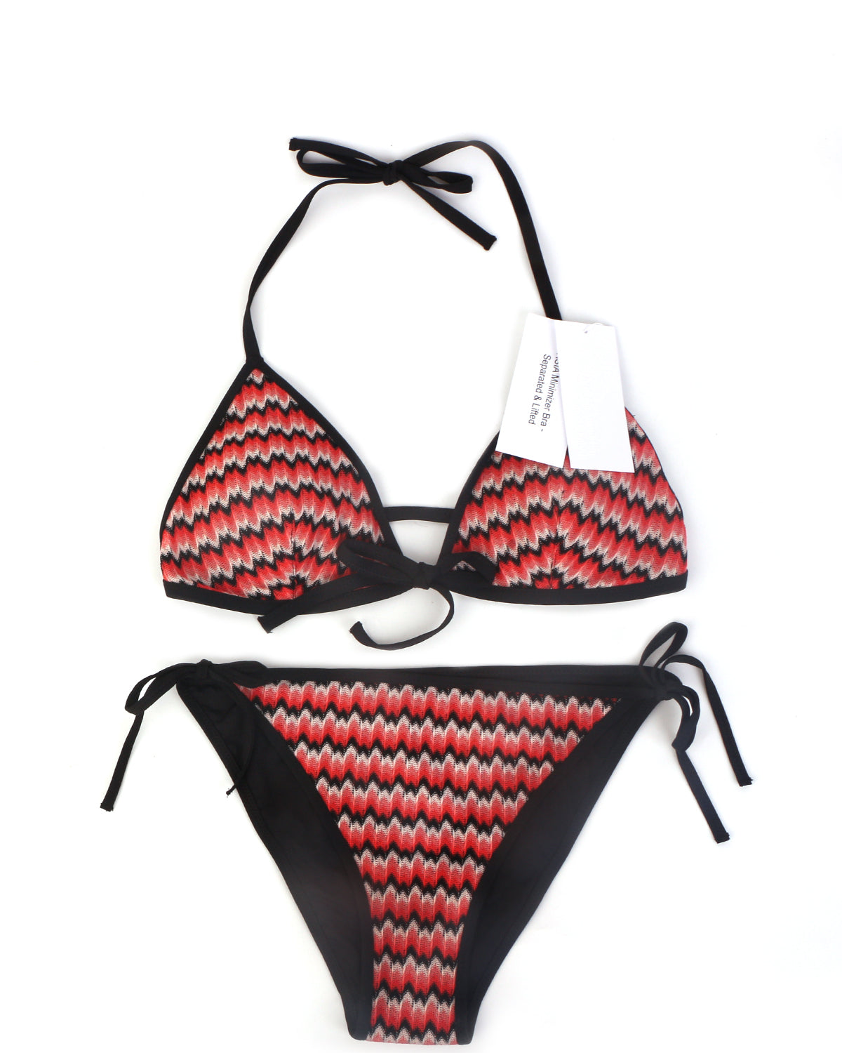 HSIA Minimizer – Separated & Lifted Two Piece Halter Tie Side Bikini Bathing Suit - HSIA