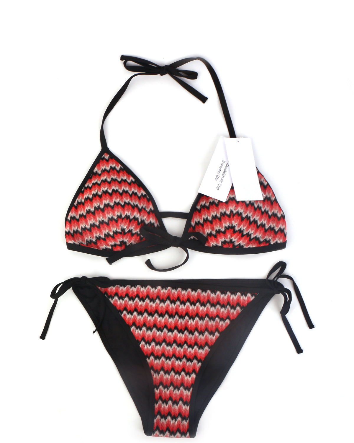 HSIA Sandwich Air Cup Two Piece Halter Tie Side Bikini Bathing Suit - HSIA