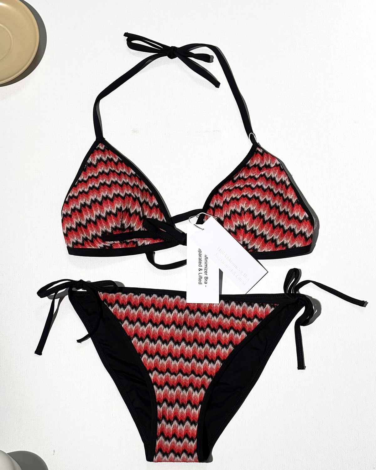 HSIA Minimizer – Separated & Lifted Two Piece Halter Tie Side Bikini Bathing Suit - HSIA