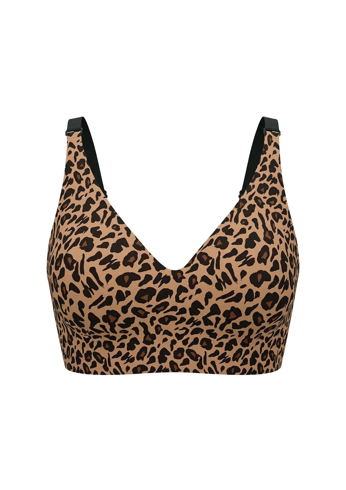 V-Neck Seamless Wireless Push Up Support Multi-way Strap Bra - HSIA
