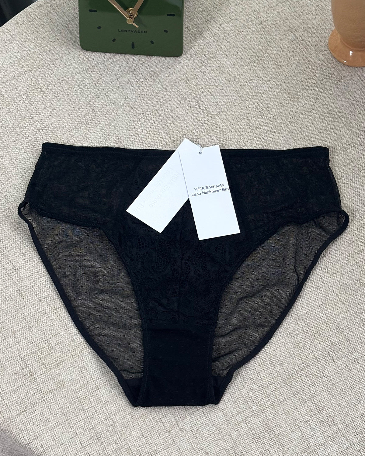 HSIA Enchante High-Rise Black Lace Brief Underwear - HSIA