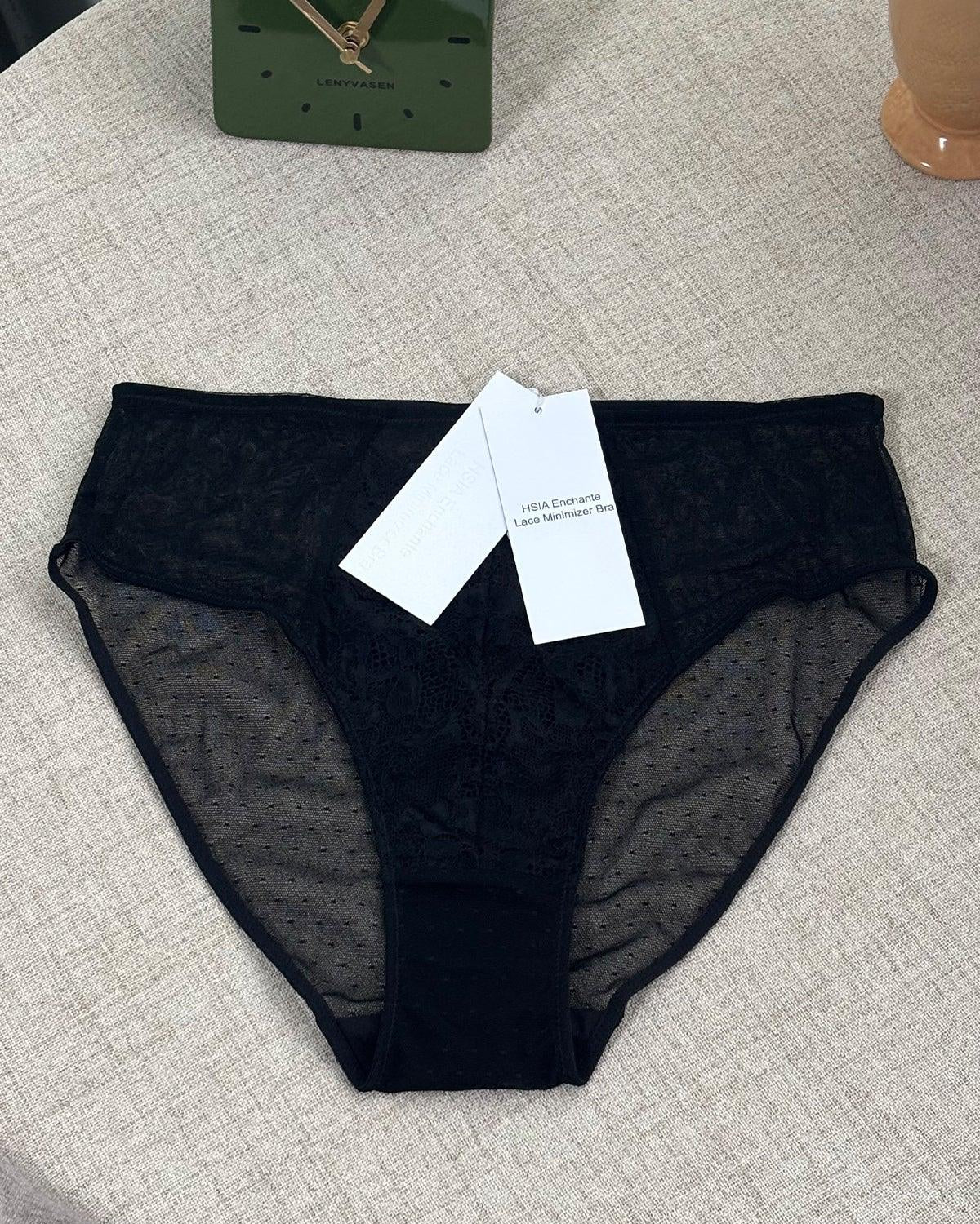 HSIA Enchante High-Rise Black Lace Brief Underwear - HSIA