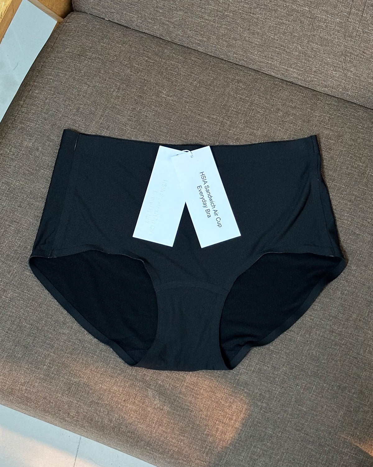 HSIA Sandwich Air Cup High Waist Seamless Ice Silk Invisible Underwear - HSIA