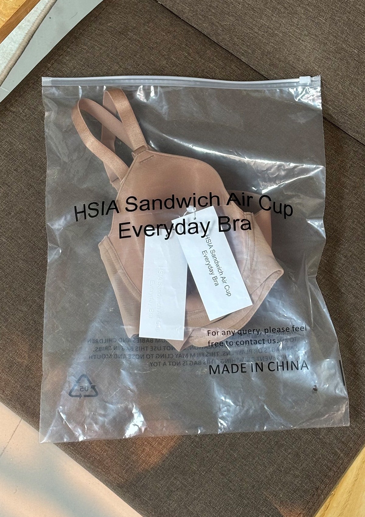 HSIA Sandwich Air Cup Full Coverage T-Shirt Everyday Bra - HSIA