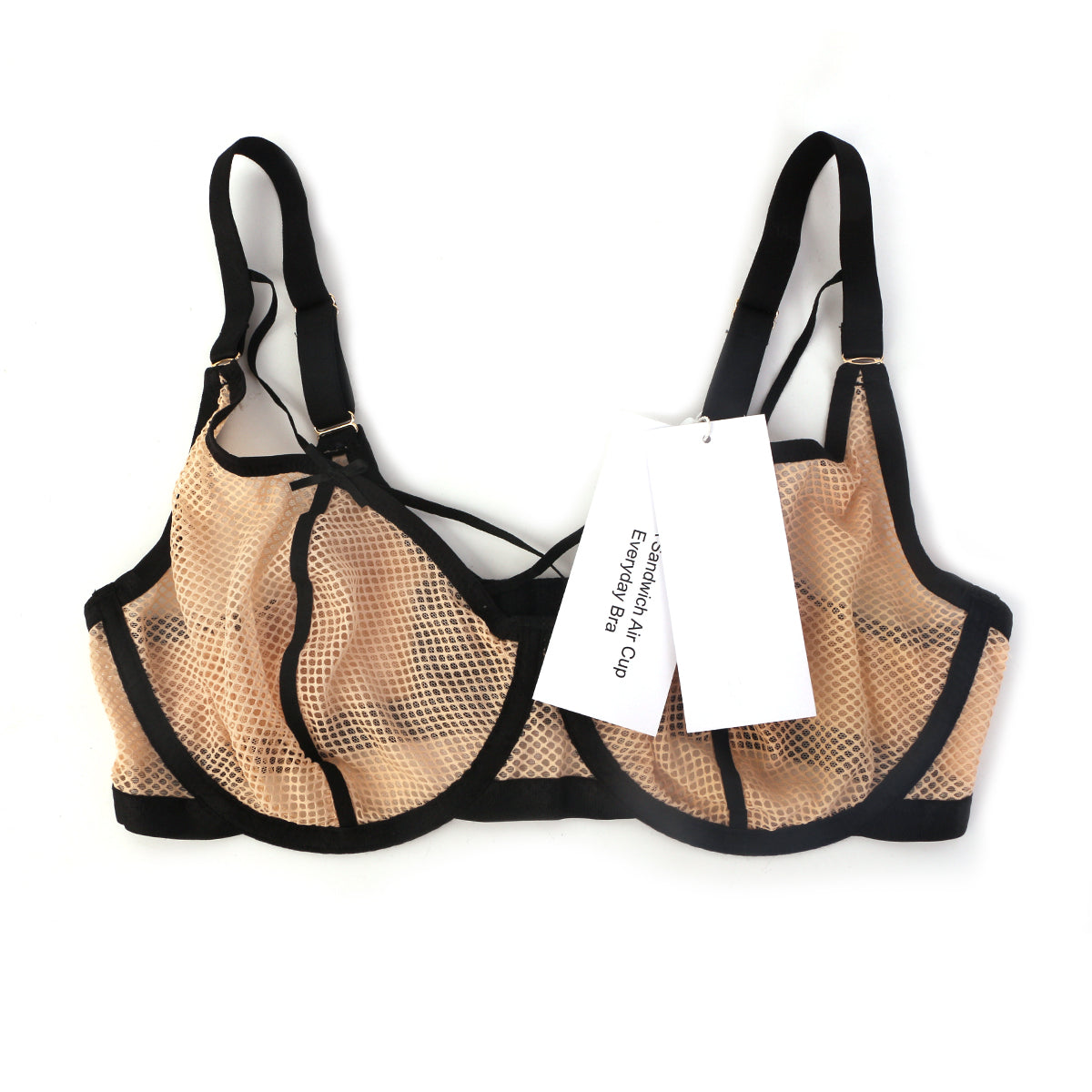 HSIA Sandwich Air Cup Punk Chic Strappy Unlined Balconette Everyday Bra - HSIA