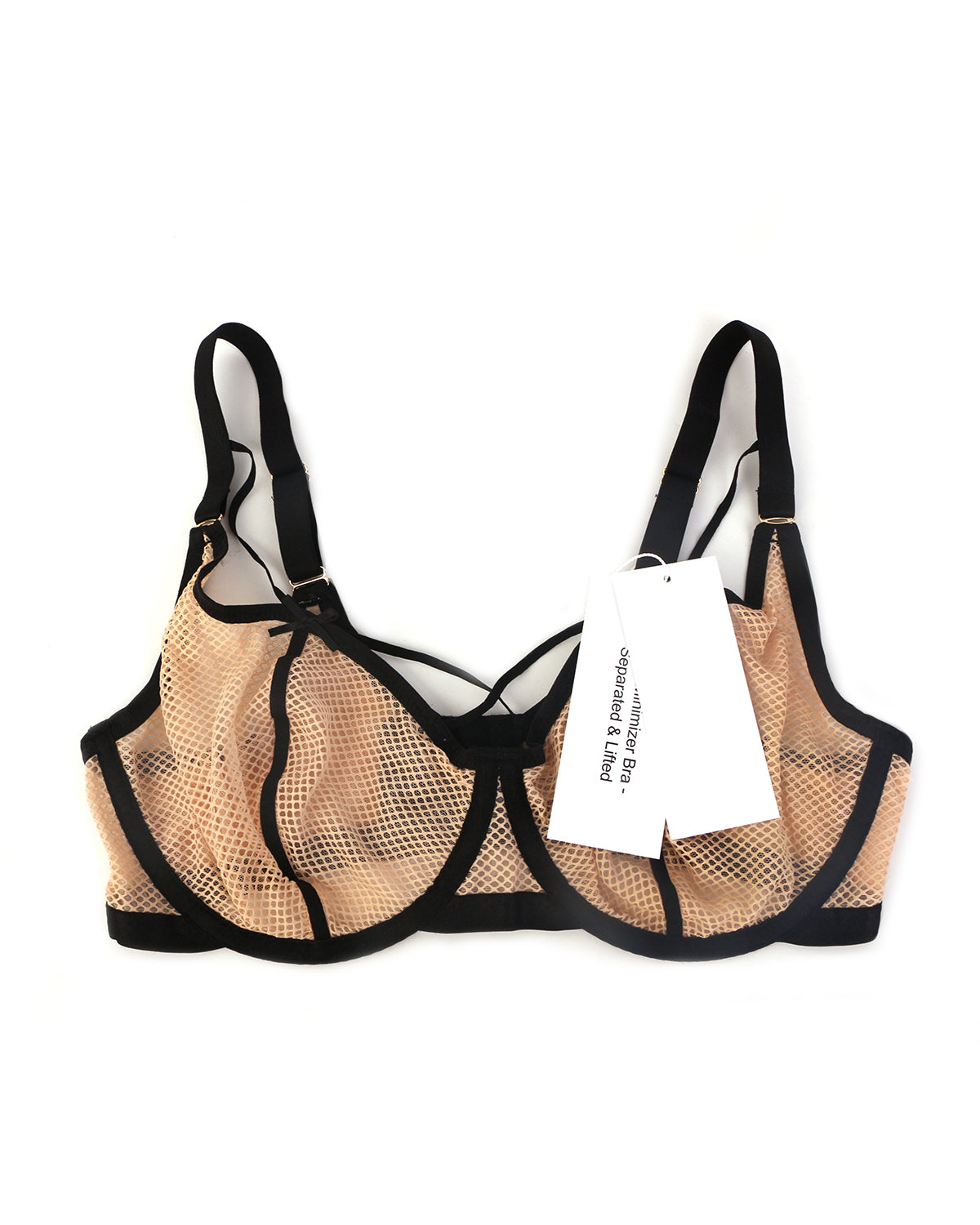 HSIA Minimizer Bra – Separated & Lifted Punk Chic Strappy Unlined Balconette Bra - HSIA