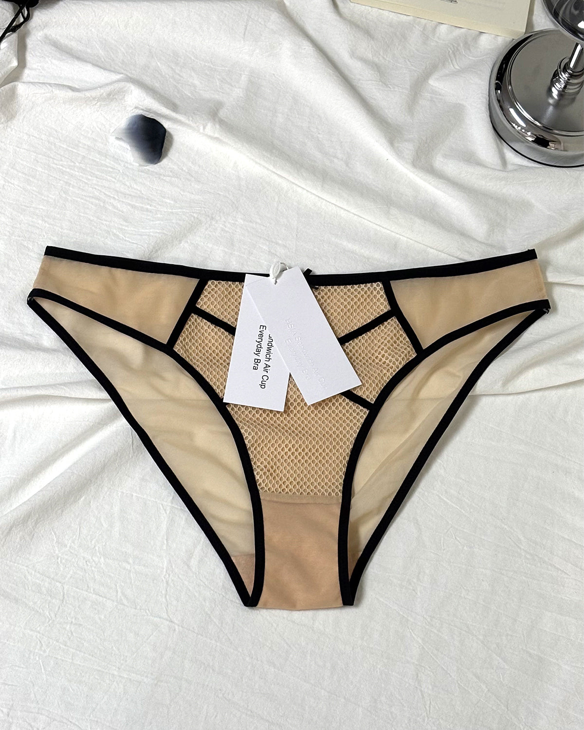 HSIA Sandwich Air Cup Punk Chic Mesh Bikini Underwear - HSIA