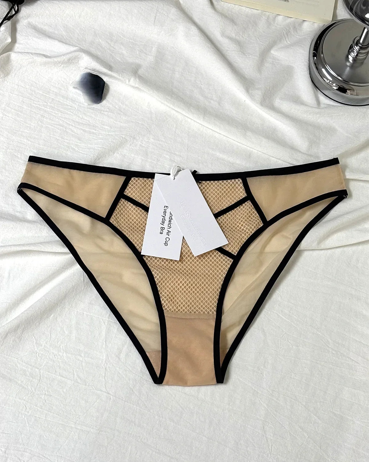 HSIA Sandwich Air Cup Punk Chic Mesh Bikini Underwear - HSIA