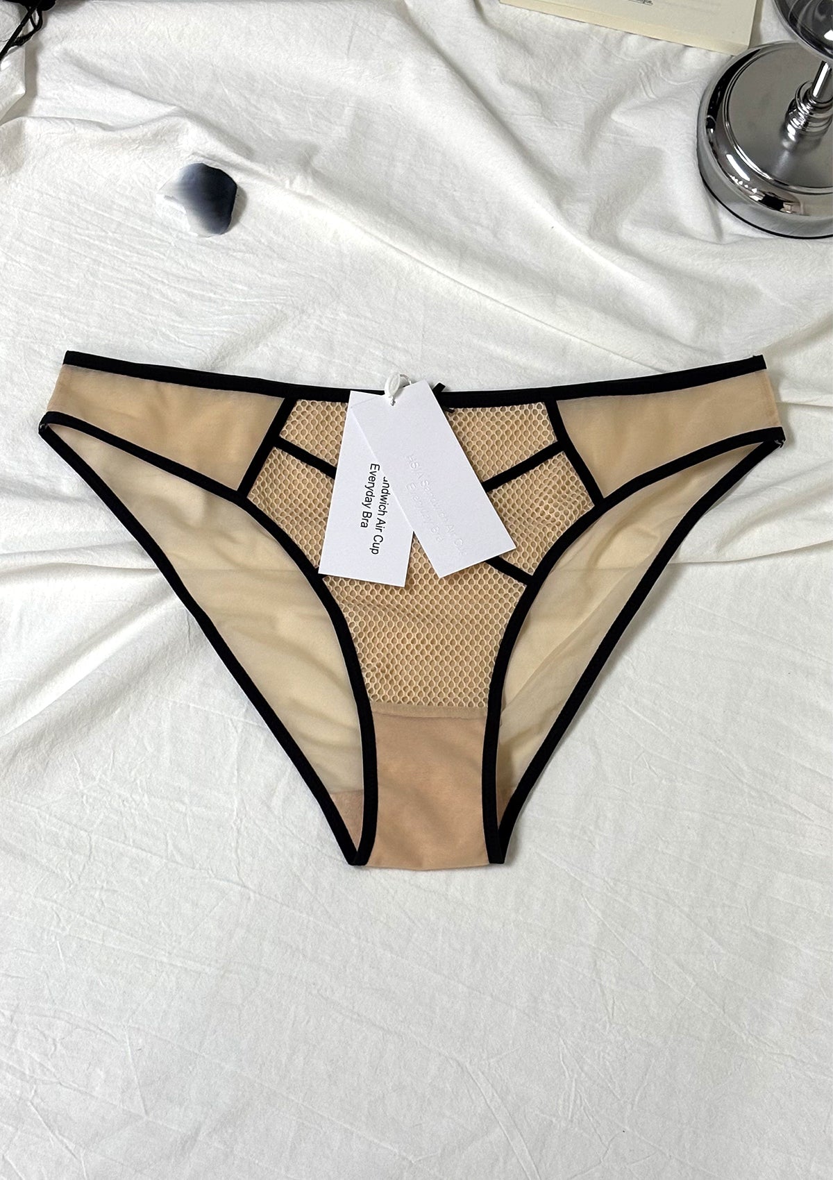 HSIA Sandwich Air Cup Punk Chic Mesh Bikini Underwear - HSIA