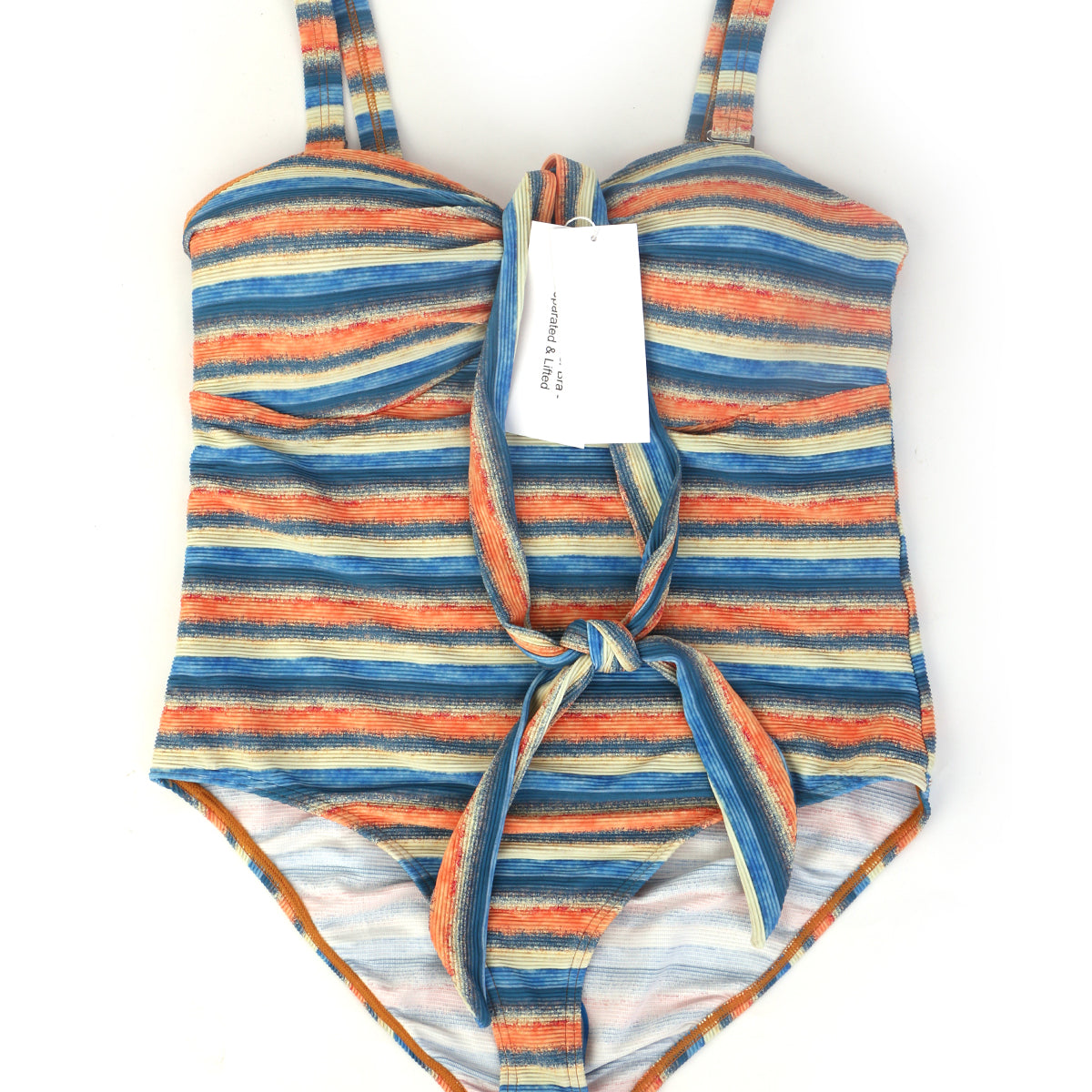 HSIA Minimizer – Separated & Lifted Multiway Multi-colored Striped One-piece Swimsuit - HSIA