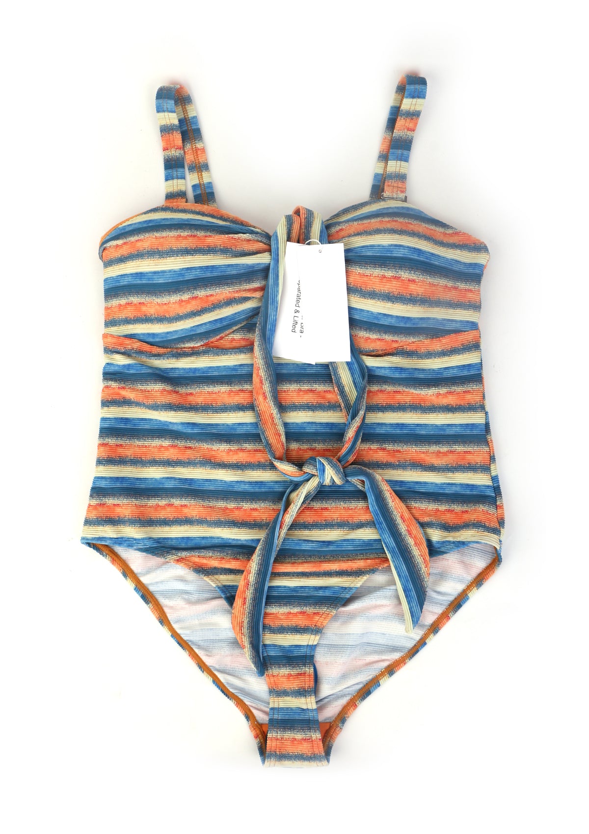 HSIA Minimizer – Separated & Lifted Multiway Multi-colored Striped One-piece Swimsuit - HSIA