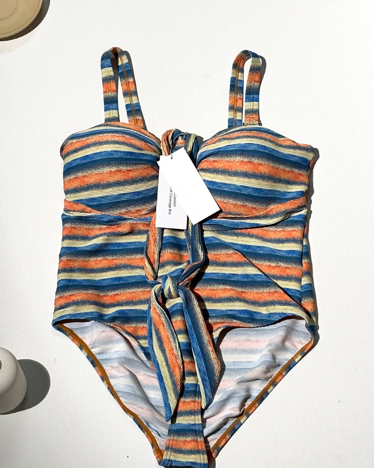 HSIA CoolComfort Multiway Multi-colored Striped One-piece Swimsuit - HSIA