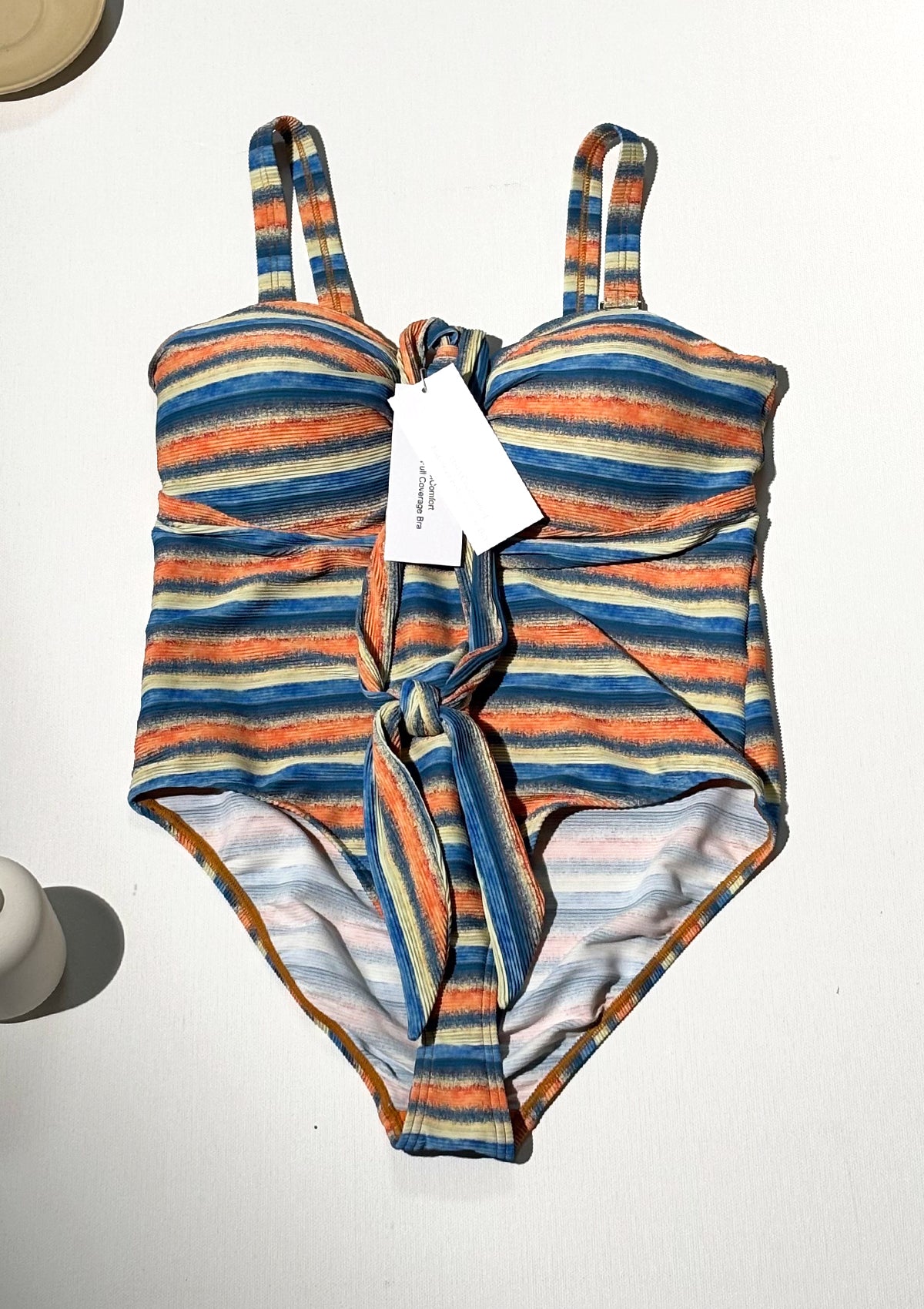 HSIA CoolComfort Multiway Multi-colored Striped One-piece Swimsuit - HSIA