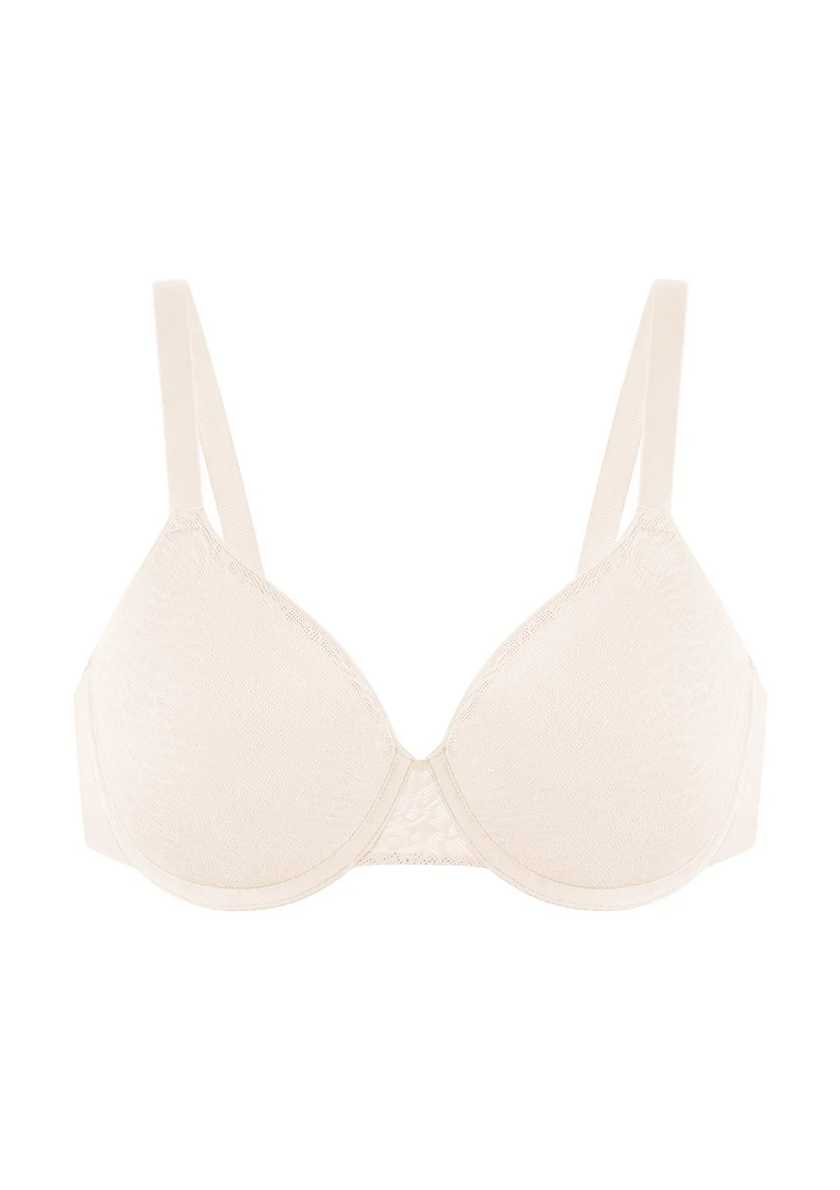 AirMesh Lace Detail Mesh Lightly Padded Full Coverage Underwire T-Shirt Bra - HSIA