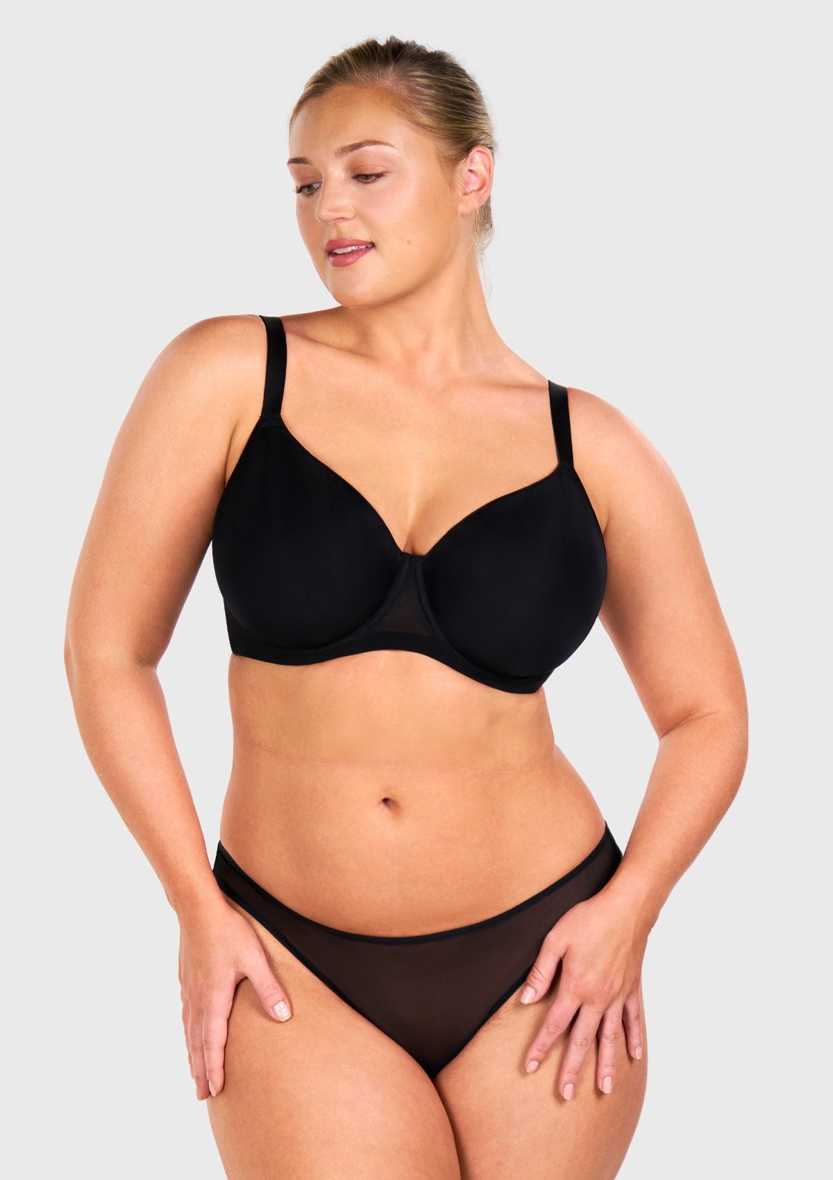 AirMesh Full Coverage Smooth Mesh Lightly Padded Lined Underwire T-Shirt Bra - HSIA