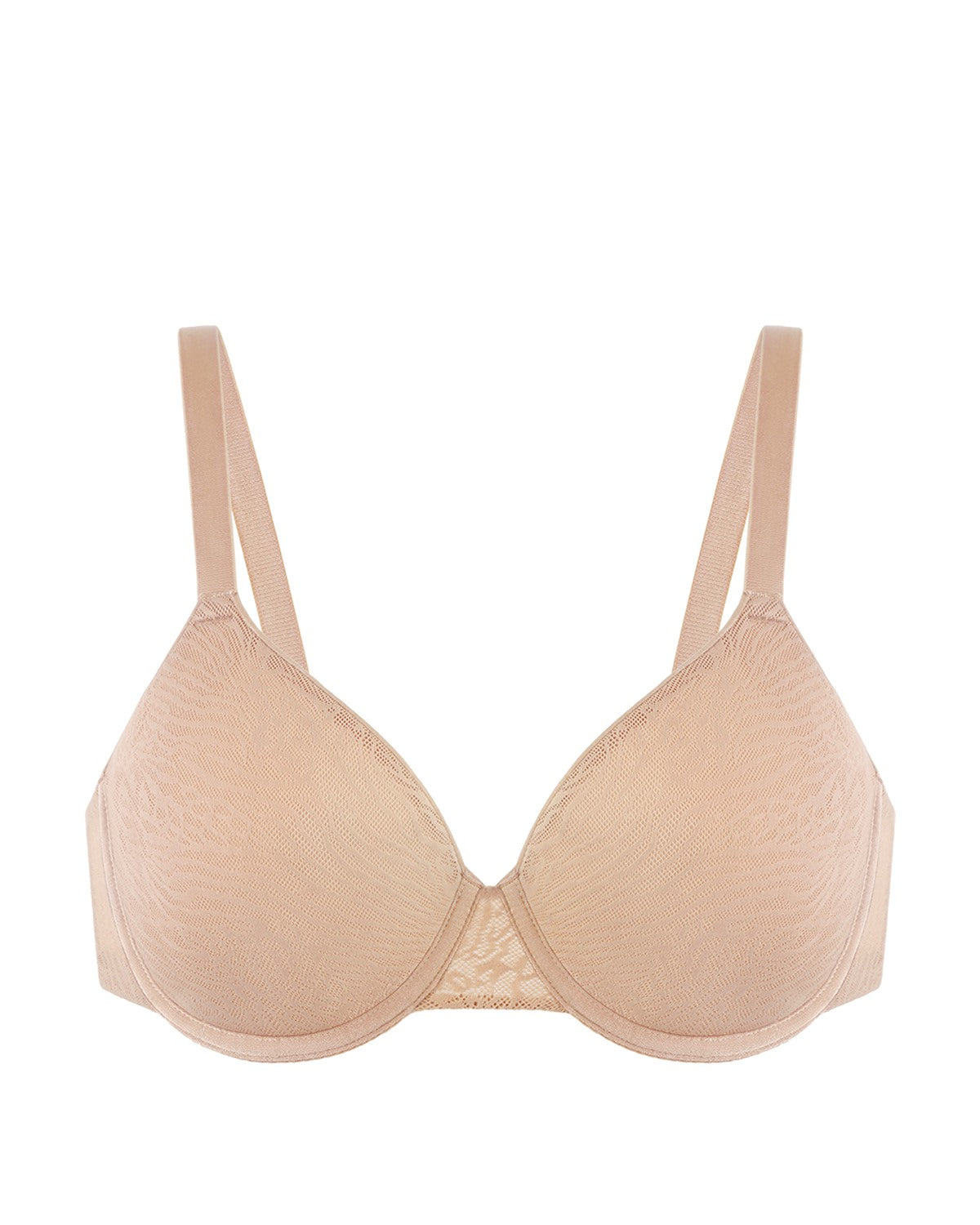 Sandwich Air cup Lace Detail Mesh Lightly Padded Full Coverage Underwire T-Shirt Bra - HSIA