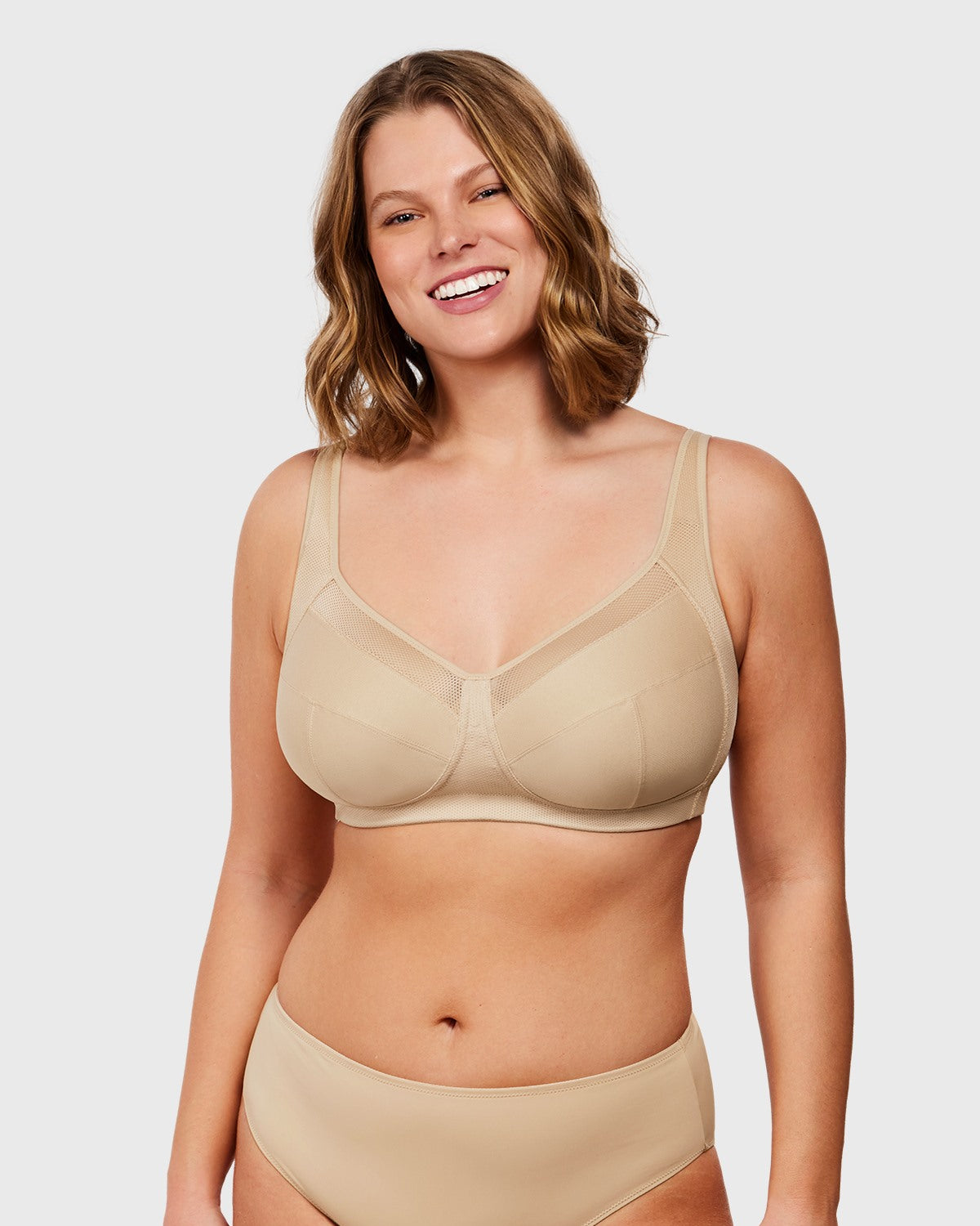 AiryComfort Full Coverage Unlined WireFree Minimizer Bra - HSIA