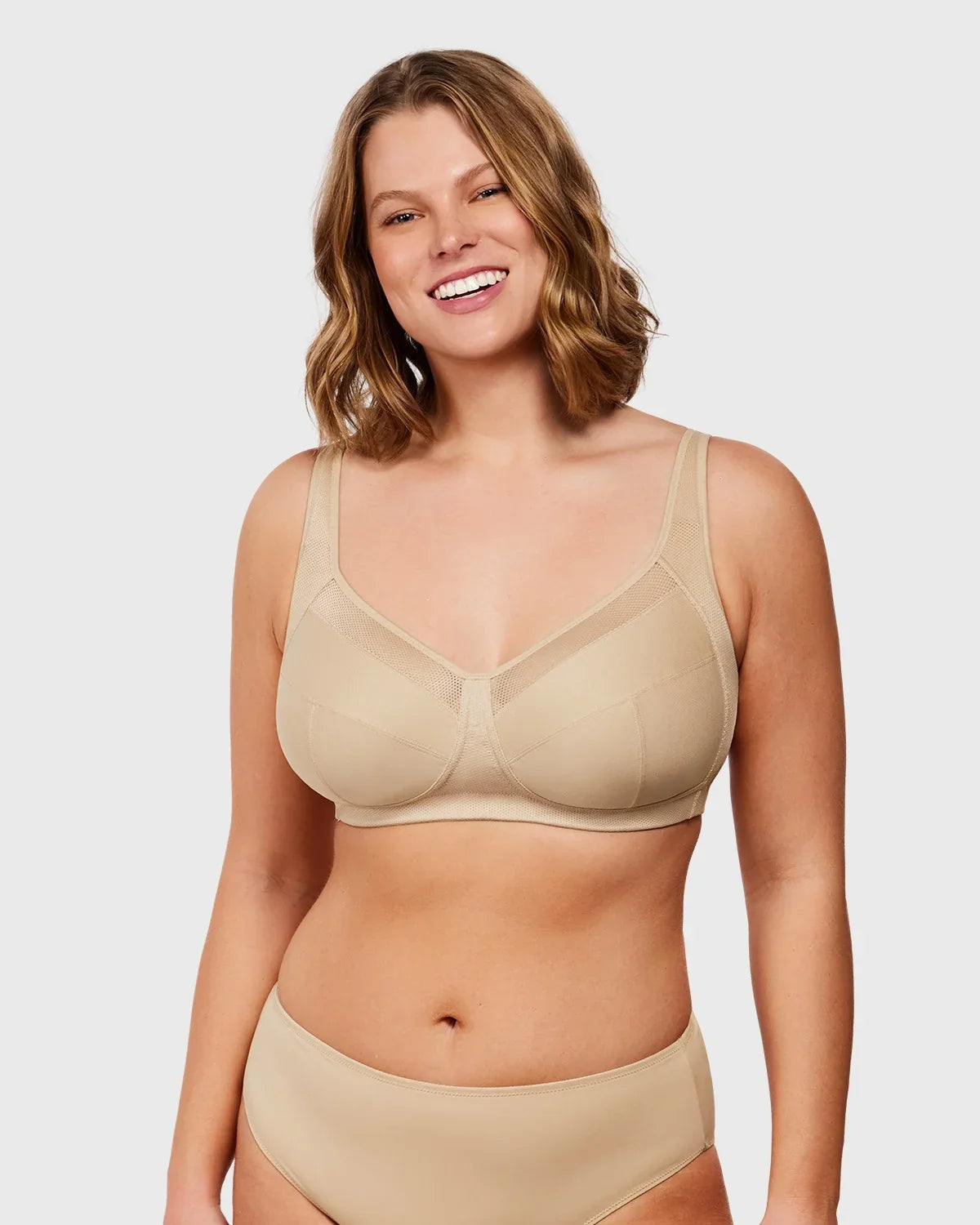 AiryComfort Full Coverage Unlined WireFree Minimizer Bra - HSIA