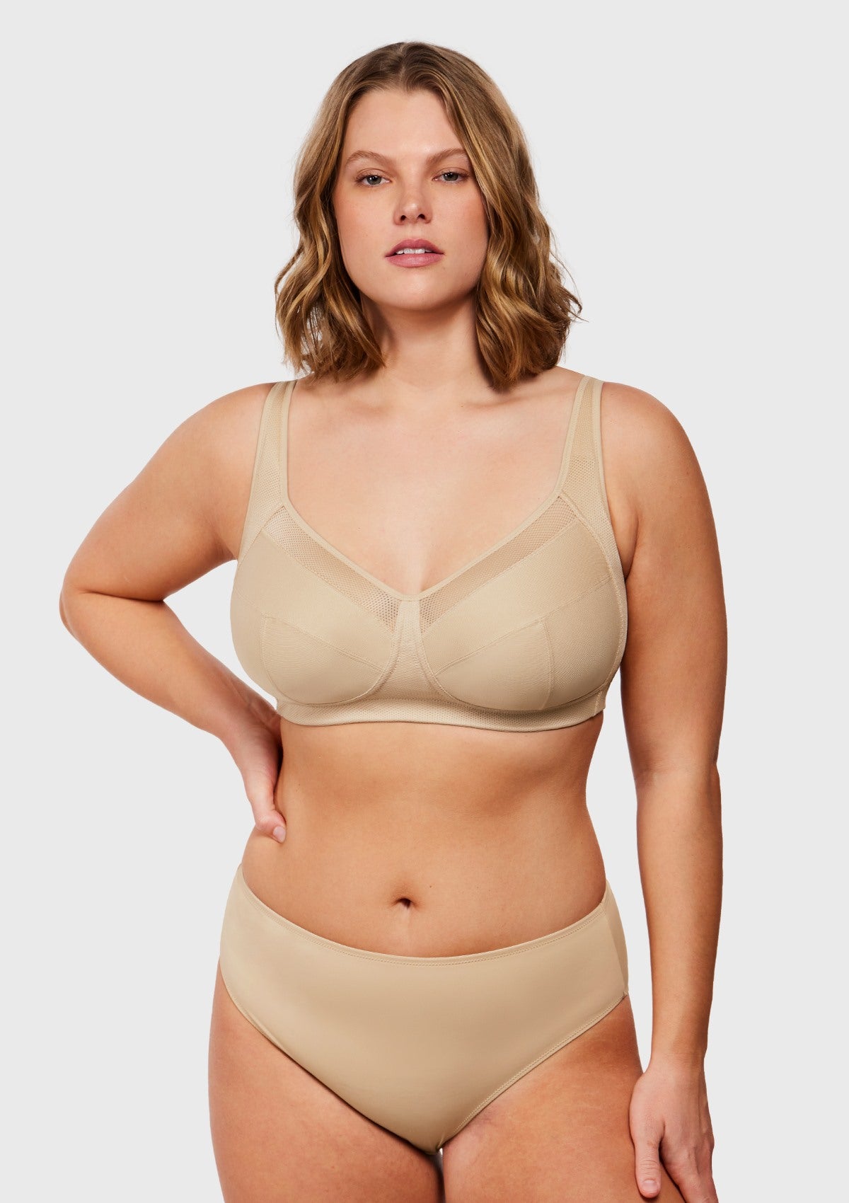 AiryComfort Full Coverage Unlined WireFree Minimizer Bra - HSIA