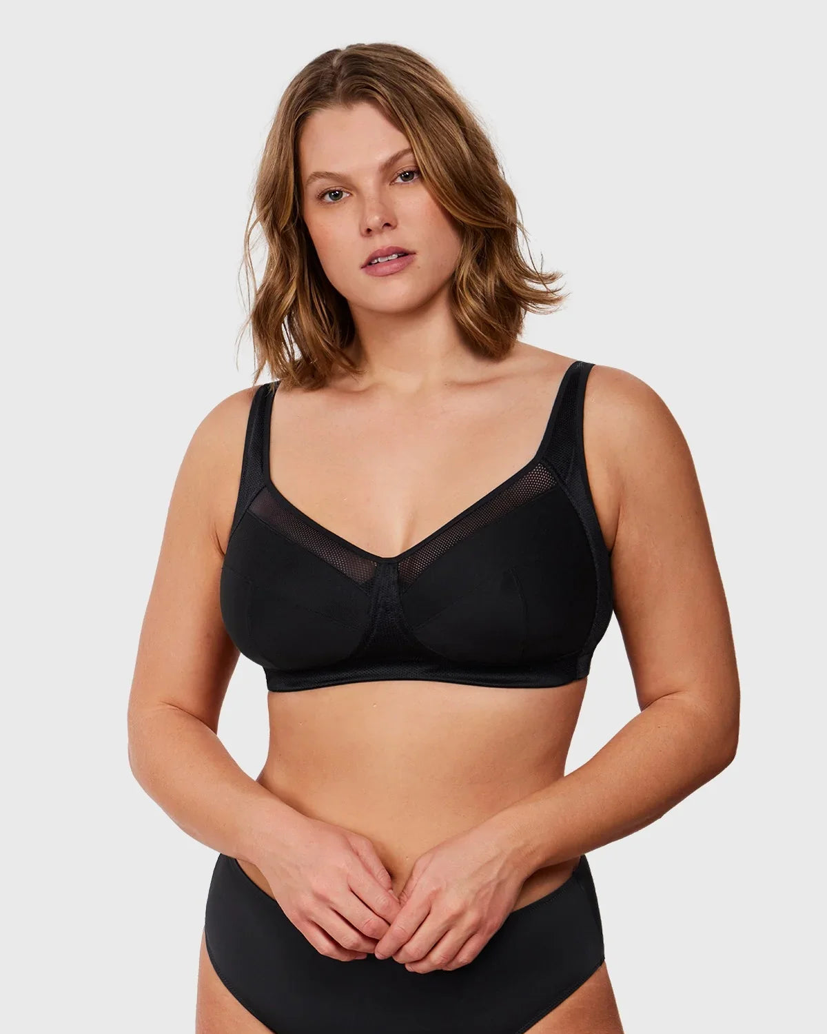 AiryComfort Full Coverage Unpadded WireFree Minimizer Bra - HSIA