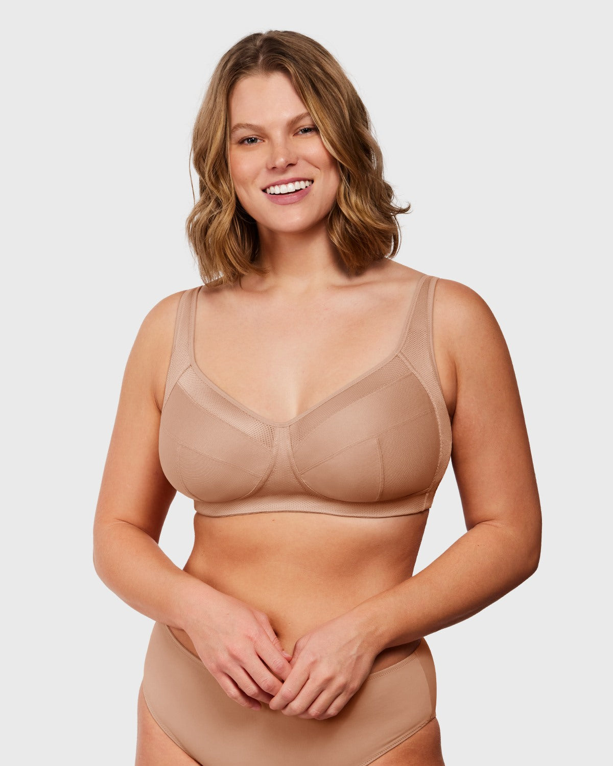 AiryComfort Full Coverage Unpadded WireFree Minimizer Bra - HSIA