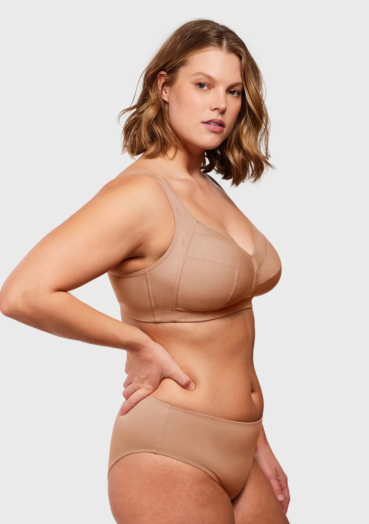 AiryComfort Full Coverage Unpadded WireFree Minimizer Bra - HSIA