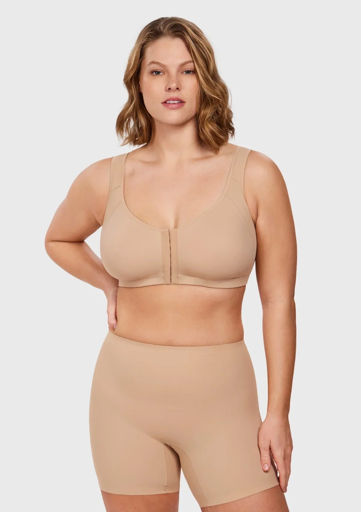 AlignFit Front Closure Posture Corrector Wireless Full Coverage Minimizer Bra - HSIA