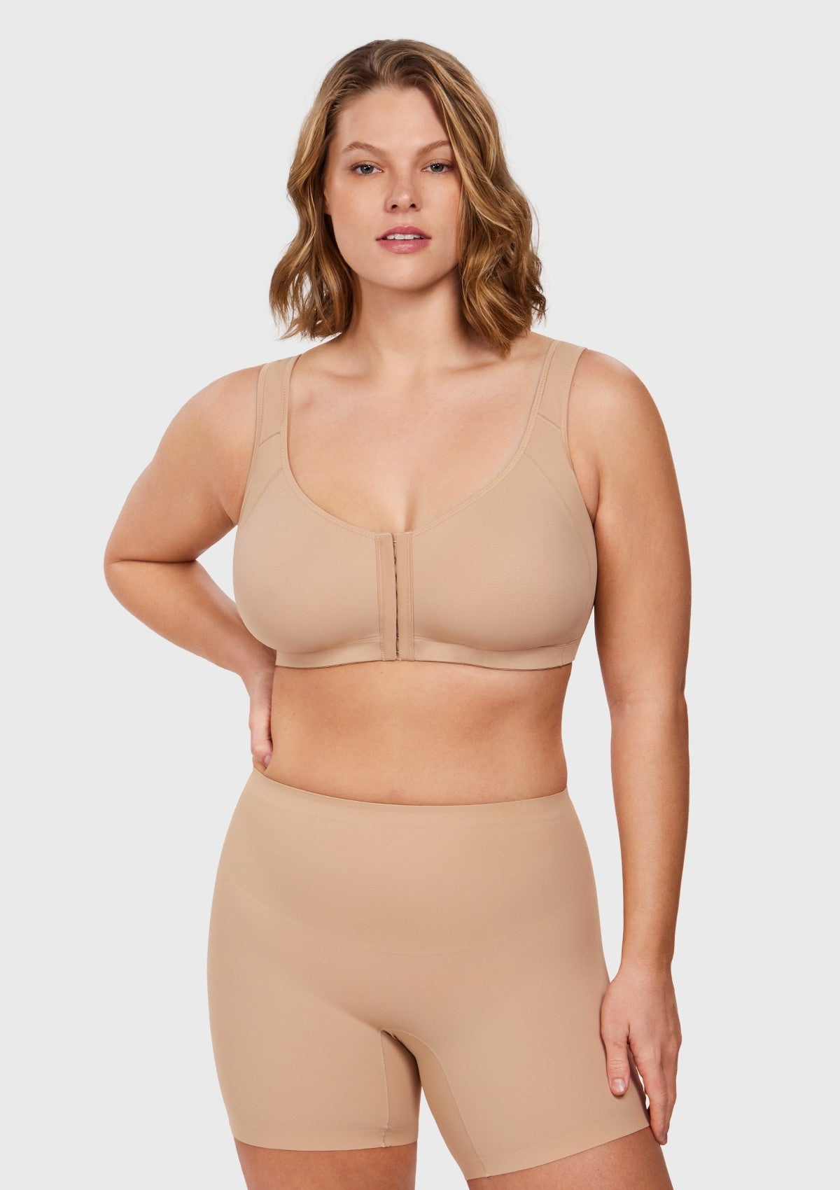 AlignFit Front Closure Posture Corrector Wireless Full Coverage Minimizer Bra - HSIA