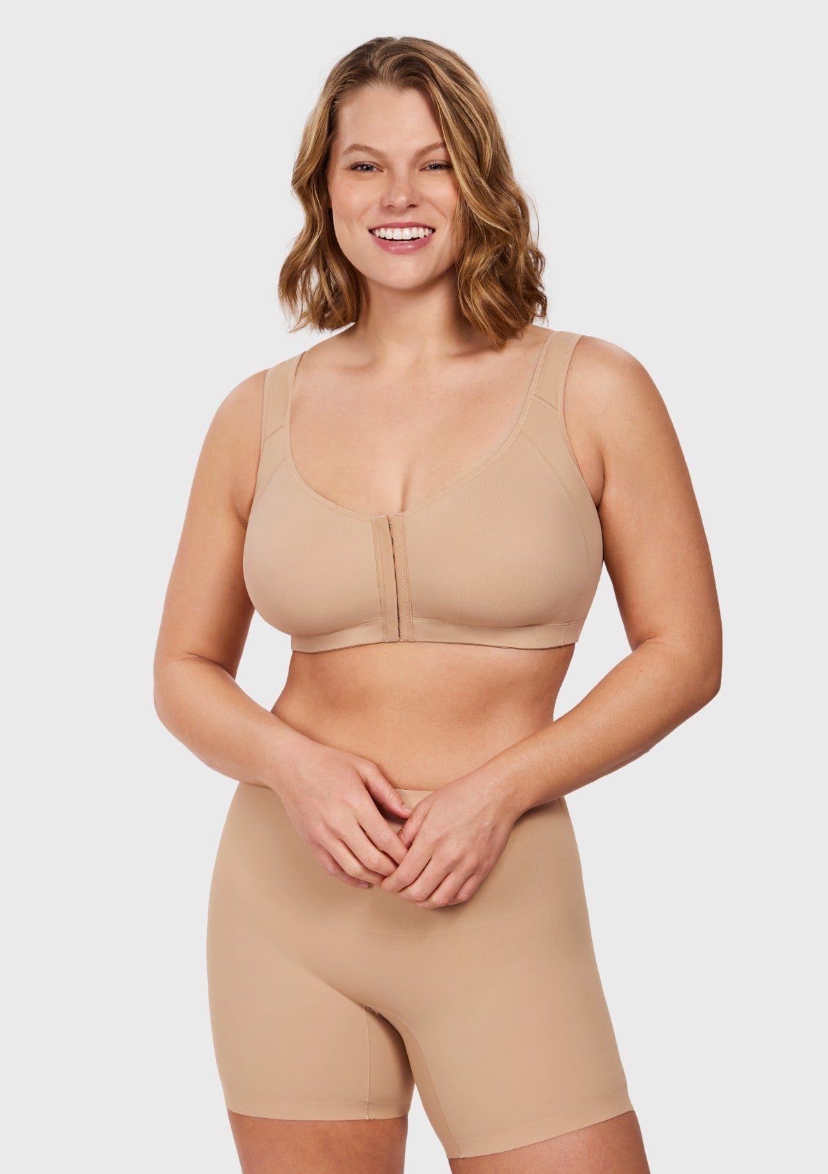 AlignFit Front Closure Posture Corrector Wireless Full Coverage Minimizer Bra - HSIA