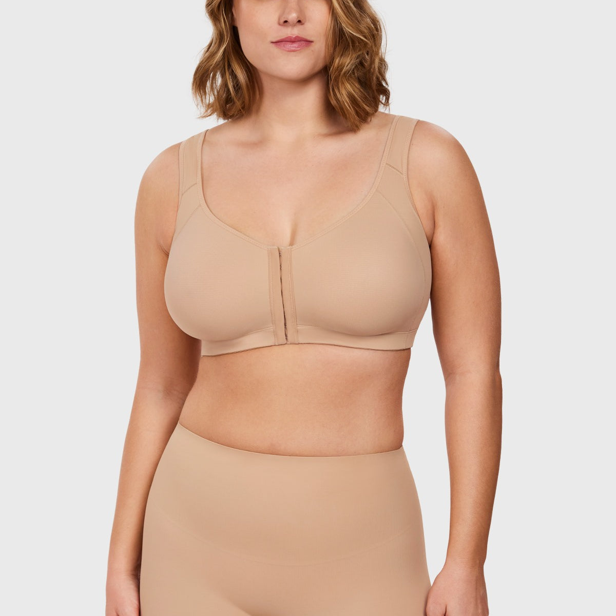 AlignFit Front Closure Posture Corrector Wireless Full Coverage Minimizer Bra - HSIA