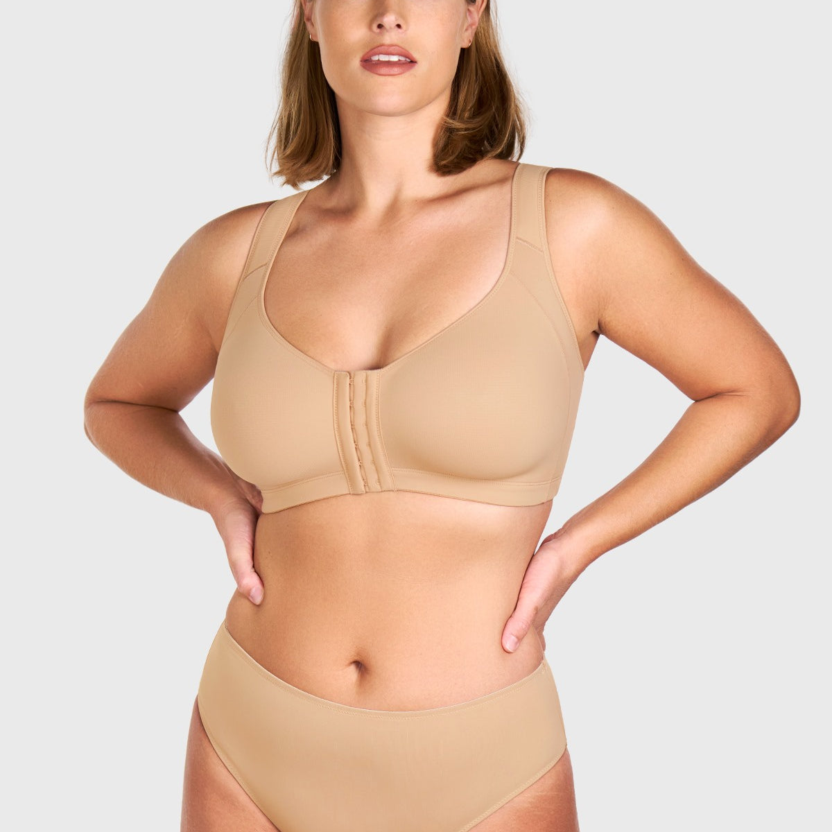 AlignFit Front Closure Posture Corrector Wireless Minimizer Full Coverage Bra - HSIA