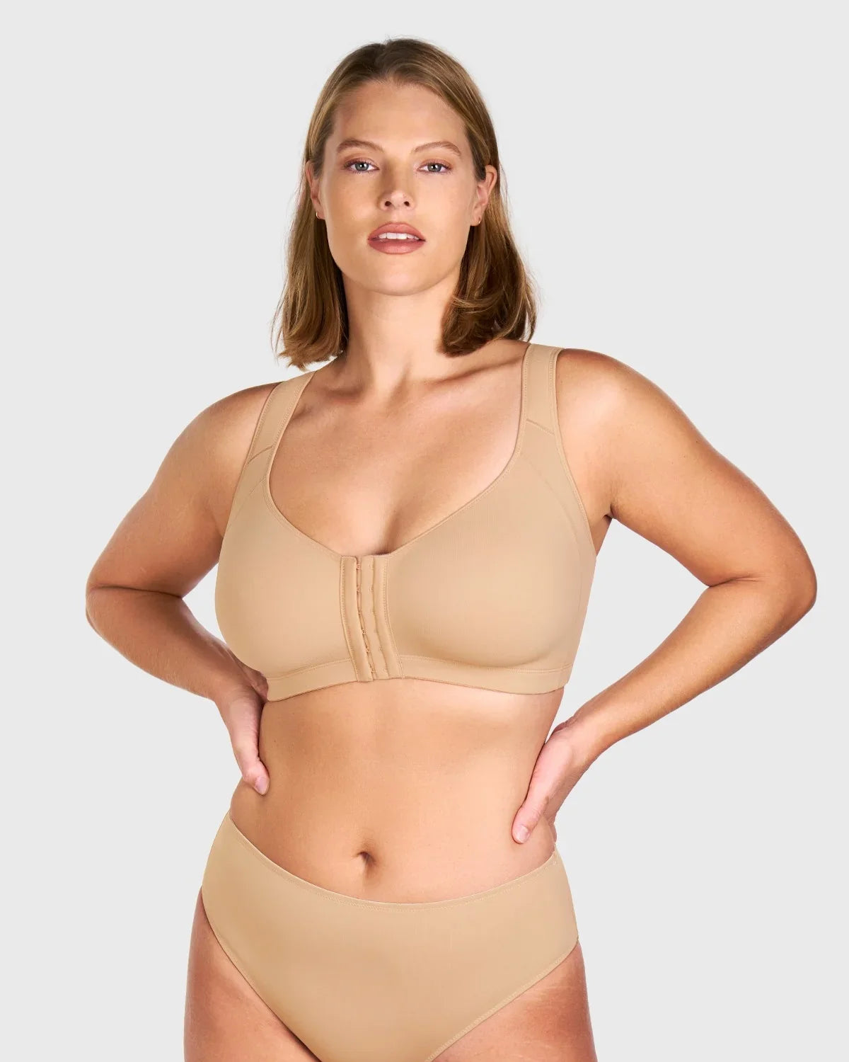 AlignFit Front Closure Posture Corrector Wireless Minimizer Full Coverage Bra - HSIA