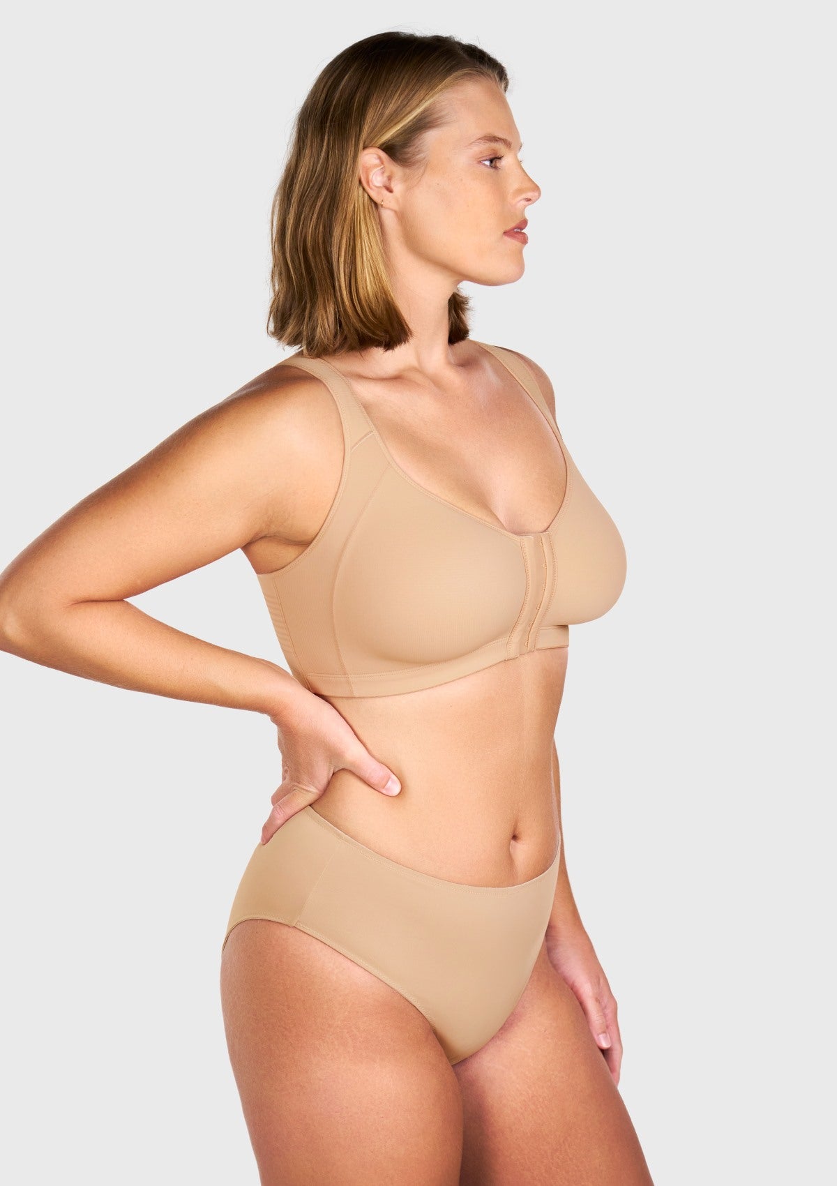 AlignFit Front Closure Posture Corrector Wireless Minimizer Full Coverage Bra - HSIA