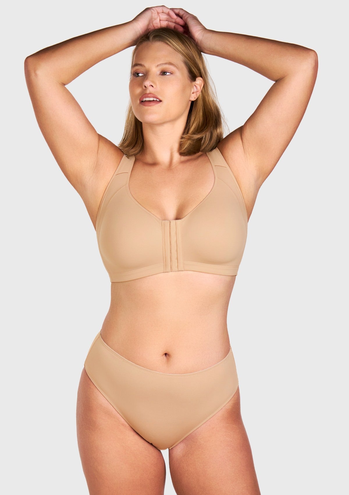 AlignFit Front Closure Posture Corrector Wireless Minimizer Full Coverage Bra - HSIA