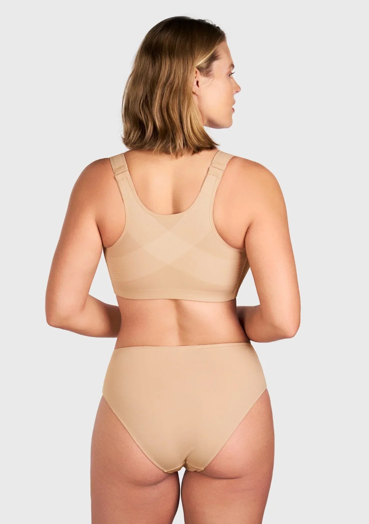 AlignFit Front Closure Posture Corrector Wireless Minimizer Full Coverage Bra - HSIA