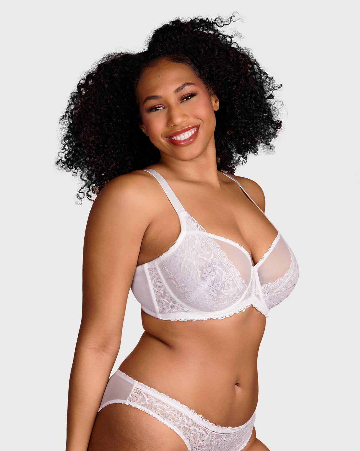 Anemone Unlined Dolphin Lace Underwire Bra - HSIA