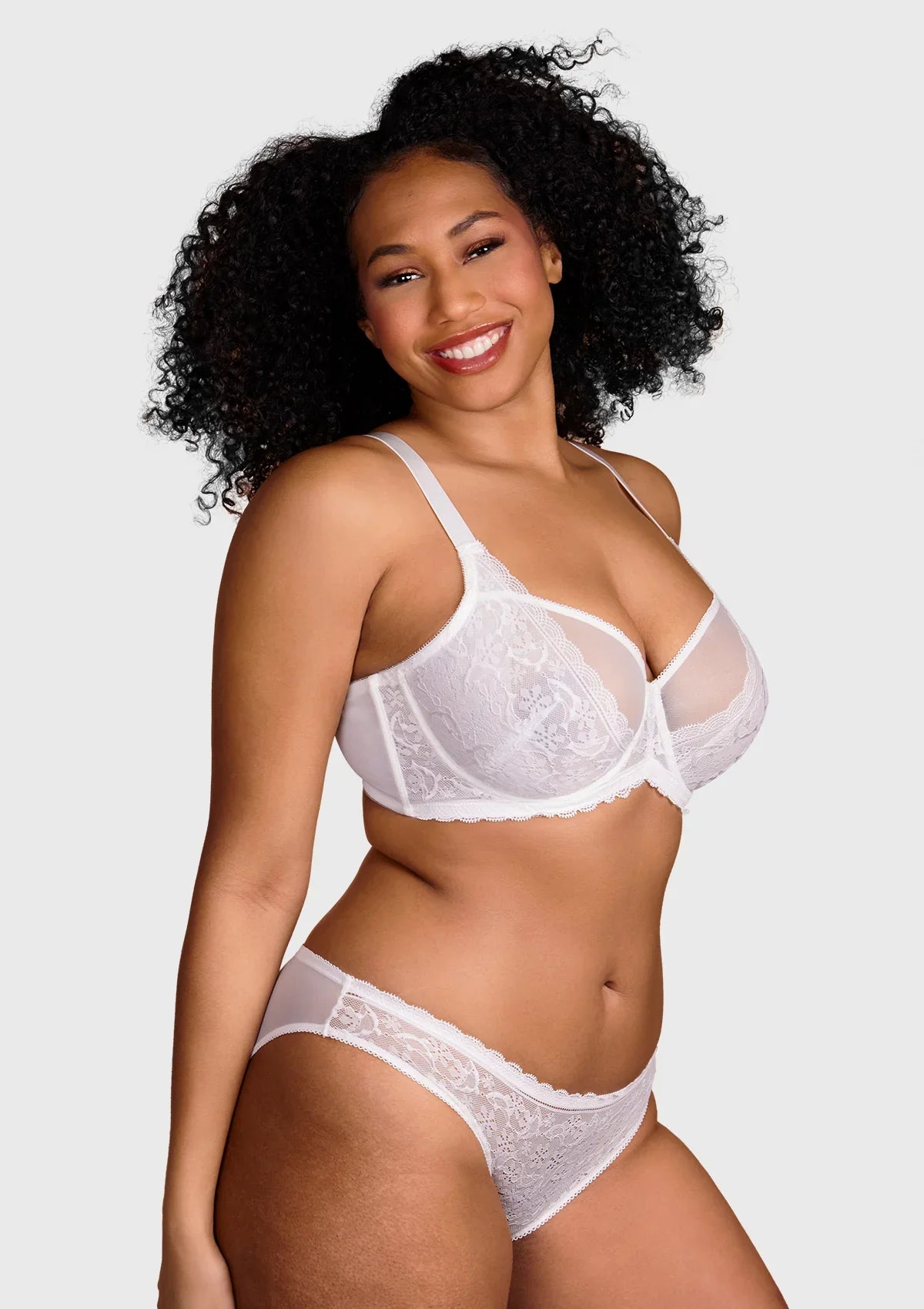 Anemone Unlined Dolphin Lace Underwire Bra - HSIA