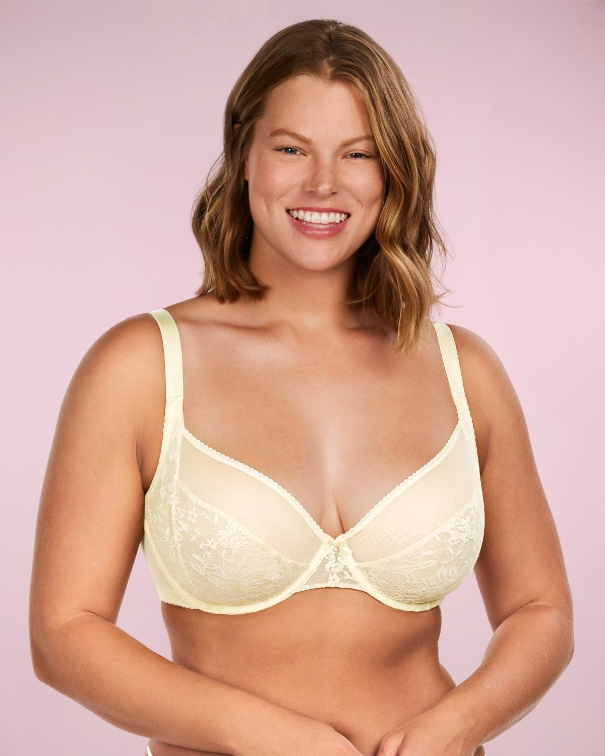 Azalea Champagne Lace Unlined Underwire Bra - HSIA