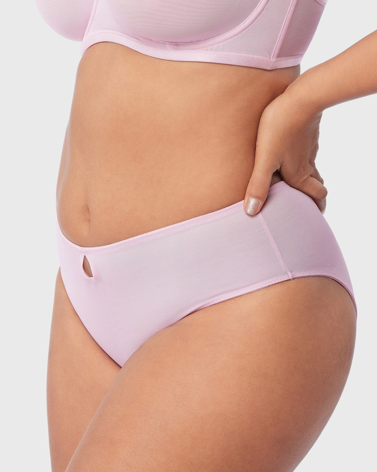 Bella Smooth Sheer Mesh Bikini Underwear - HSIA