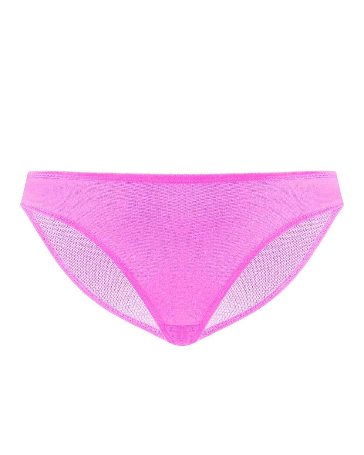 Billie Smooth Barbie Pink Sheer Mesh Bikini Underwear - HSIA