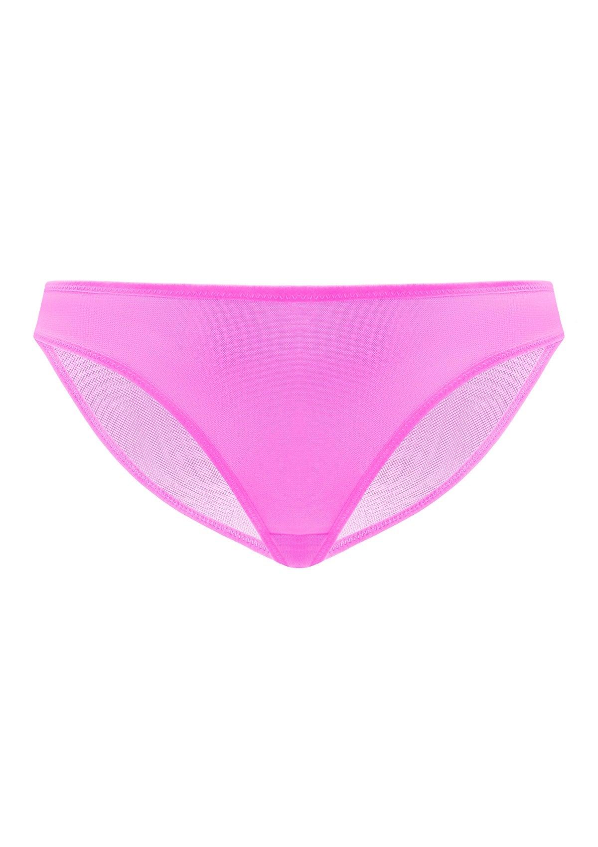 Billie Smooth Barbie Pink Sheer Mesh Bikini Underwear - HSIA
