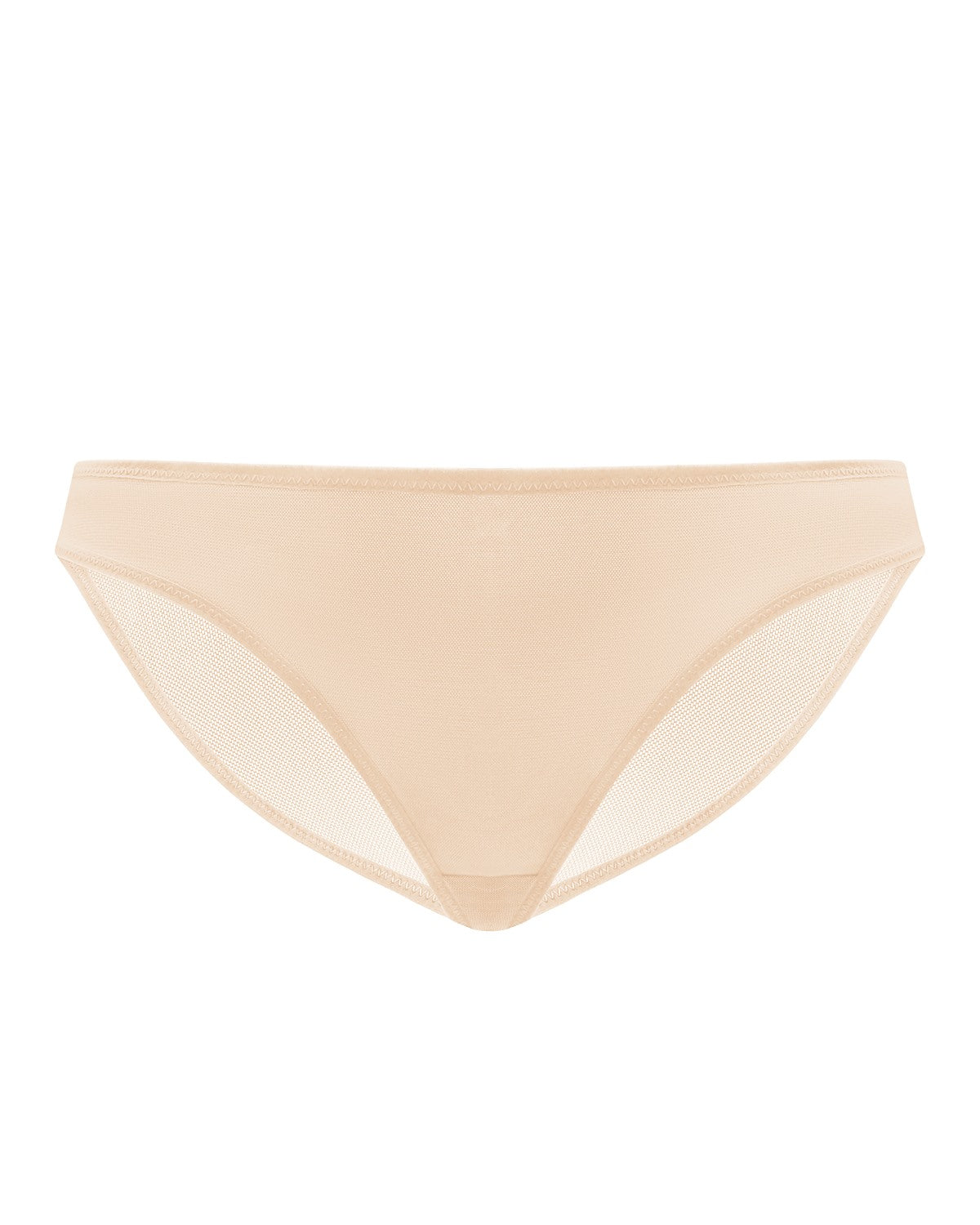 Billie Smooth Beige Sheer Mesh Bikini Underwear - HSIA