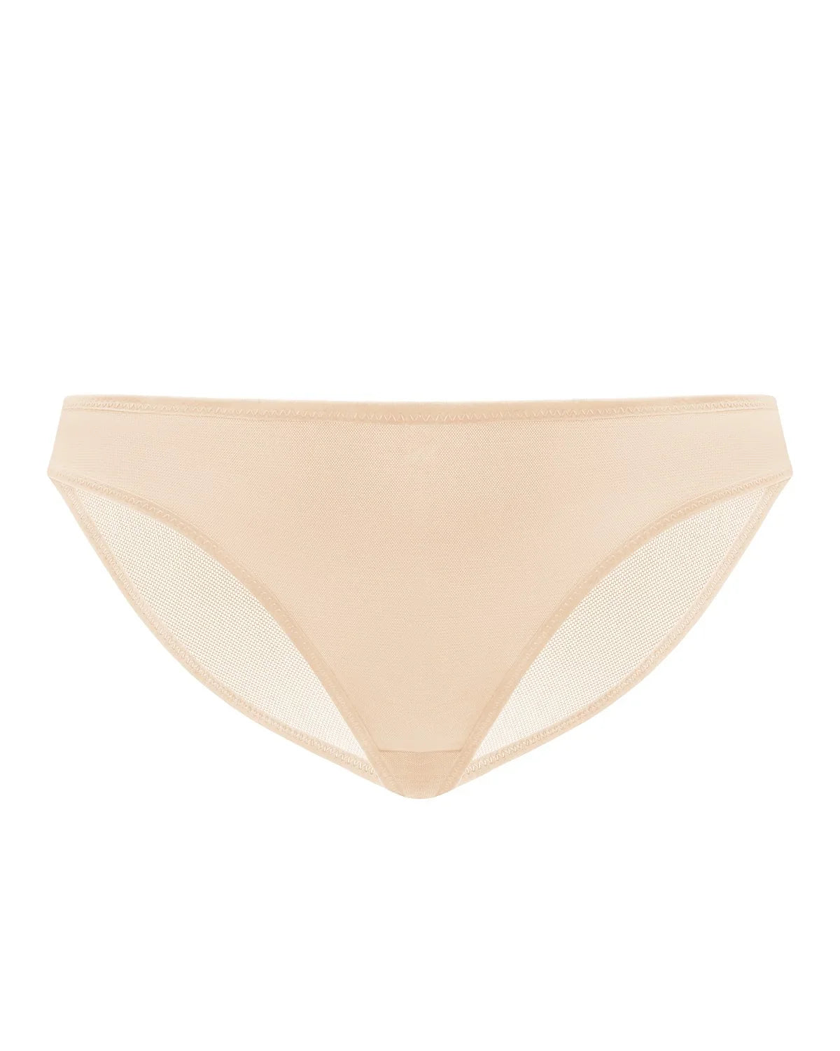 Billie Smooth Beige Sheer Mesh Bikini Underwear - HSIA