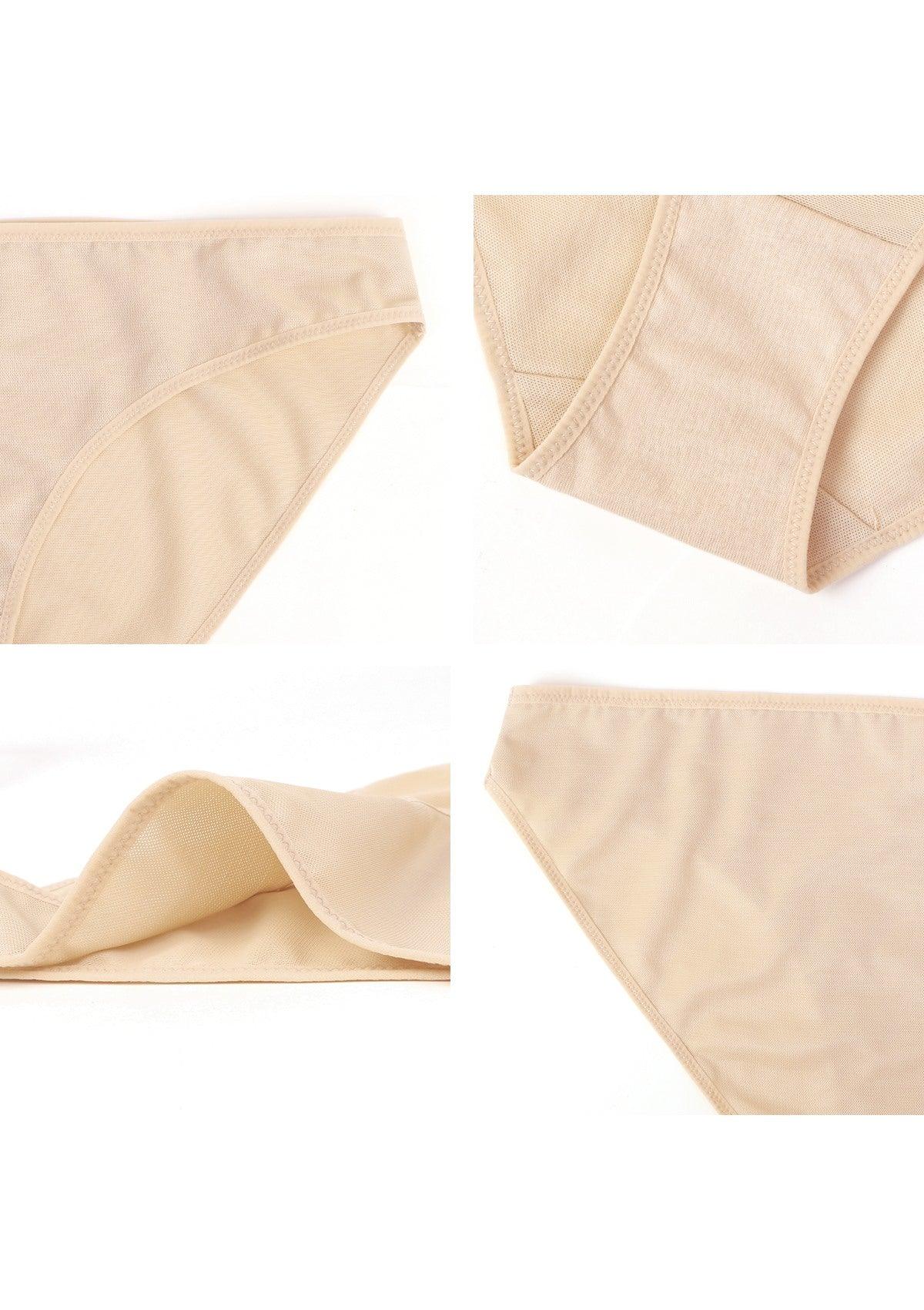 Billie Smooth Beige Sheer Mesh Bikini Underwear - HSIA