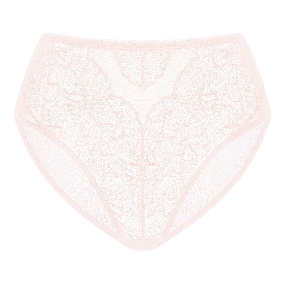 Blossom High-Rise Dusty Peach Lace Brief Underwear - HSIA